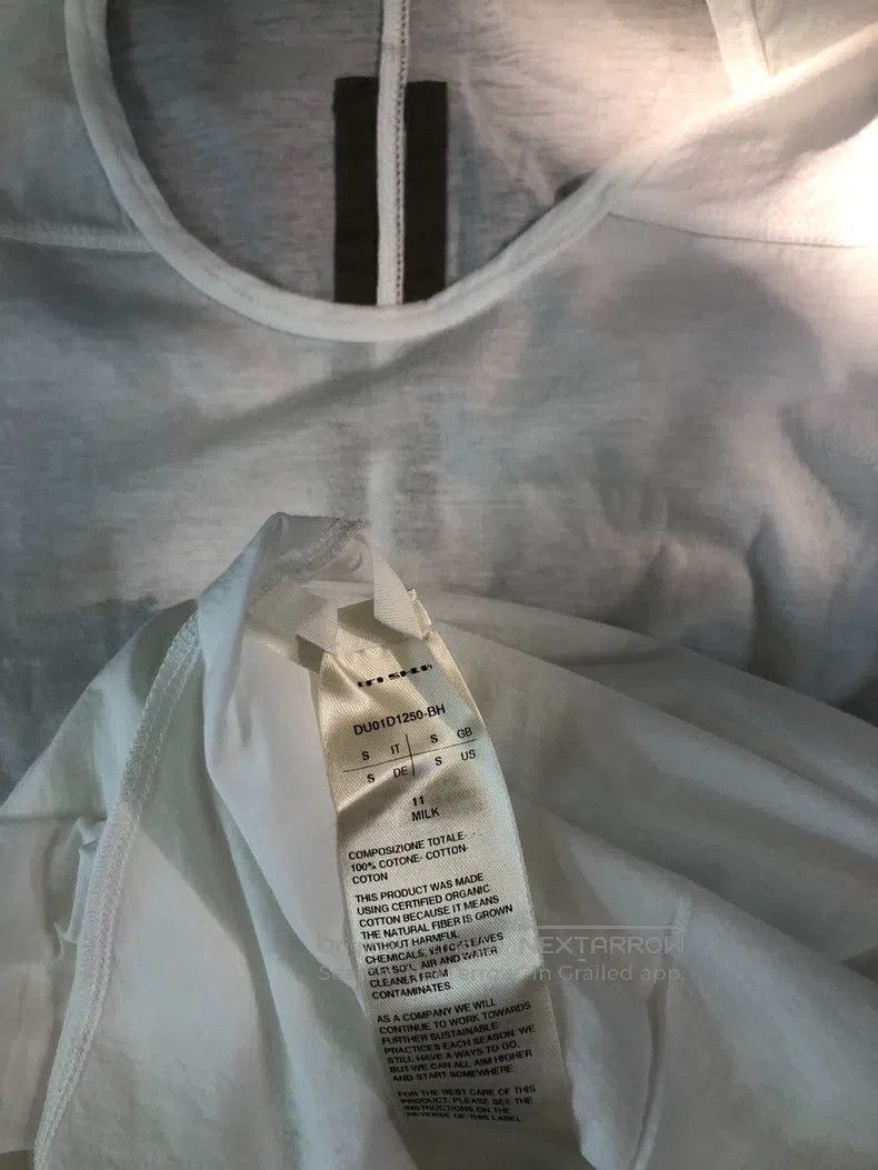 Rick Owens RICK OWENS White cotton knit basic short-sleeved T-shirt Size US S / EU 44-46 / 1 - 5 Thumbnail