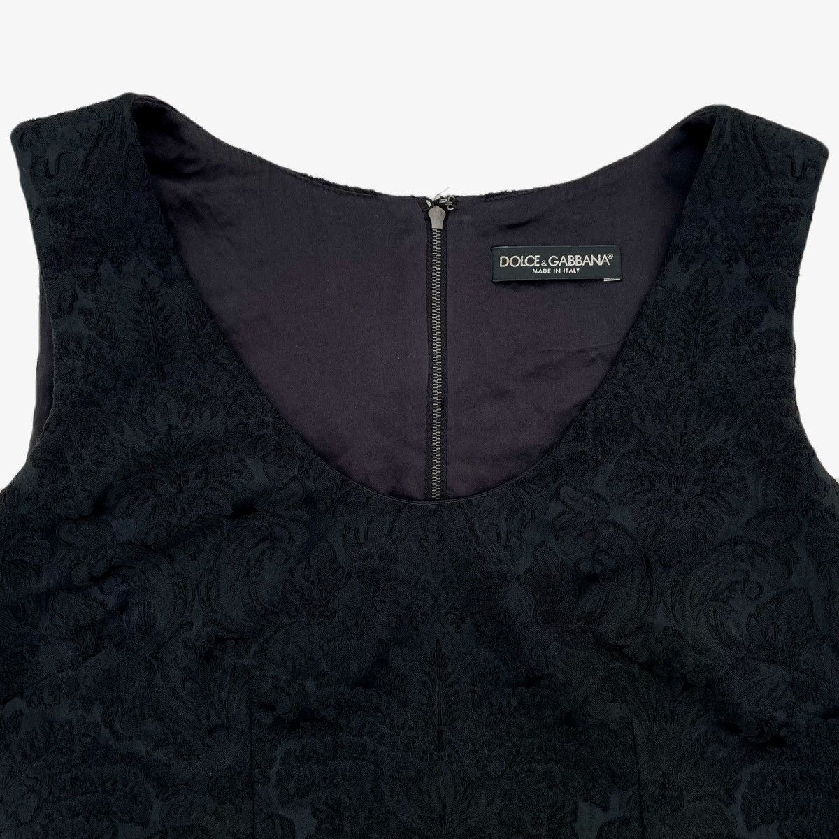 Dolce & Gabbana Dolce&Gabbana Lace Mulberry Silk Sleeveless Dress K26WX Size S / US 4 / IT 40 - 5 Thumbnail