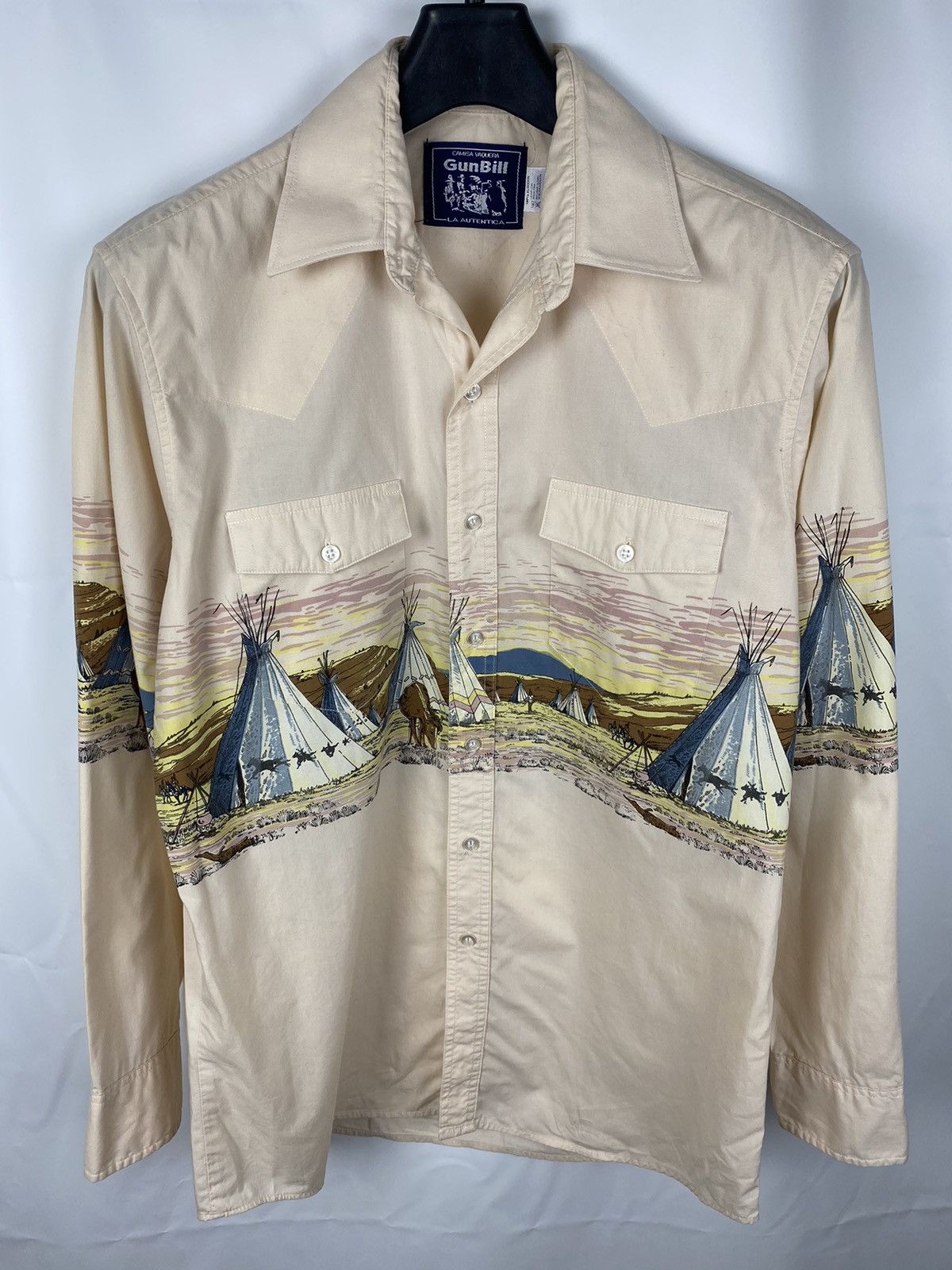 Designer Gun Bill Western Shirt Printed Button Up size M Size US M / EU 48-50 / 2 - 1 Thumbnail