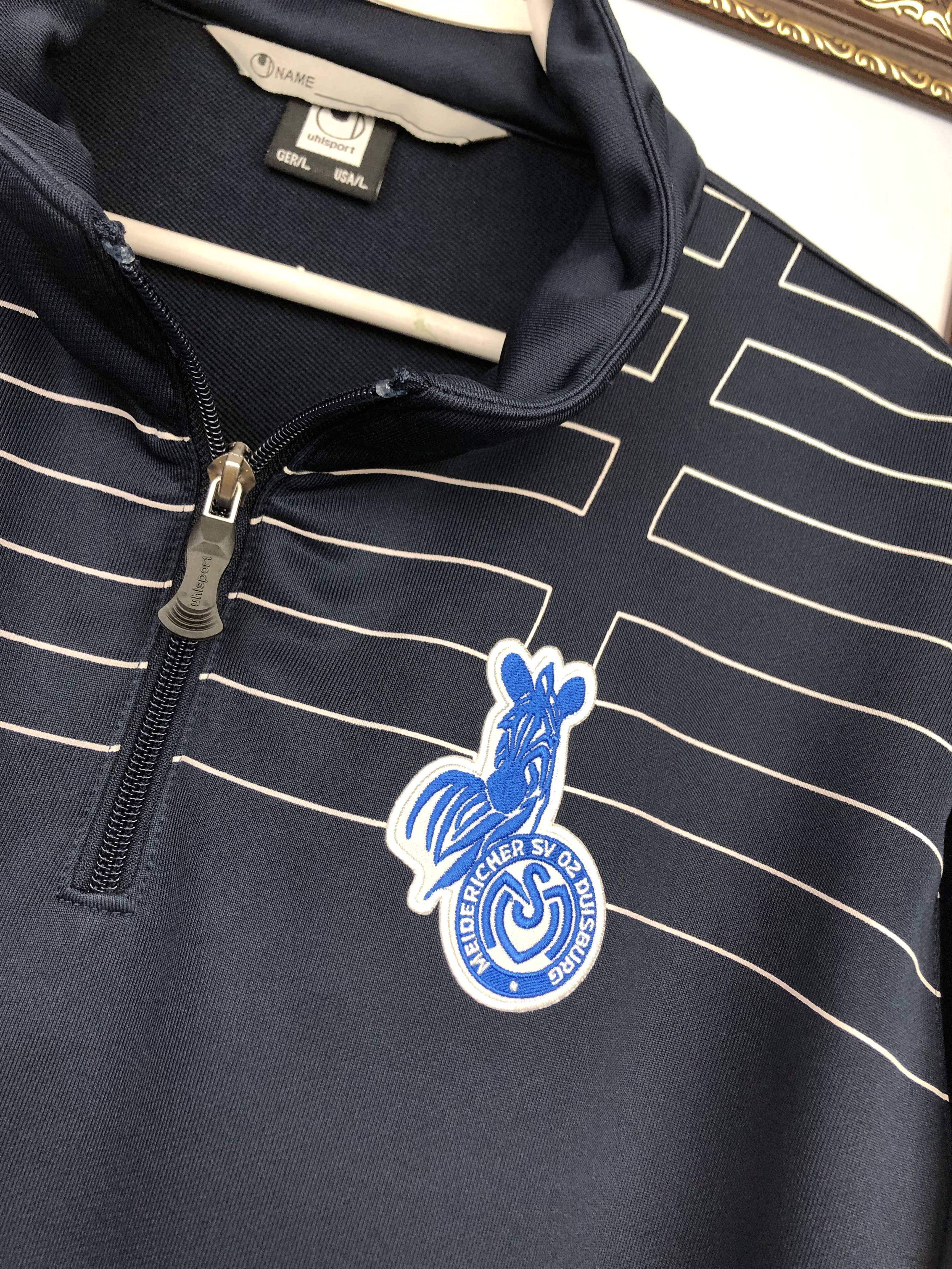 Vintage Vintage MSV Duisburg Football Jacket Soccer Sweatshirt Size US L / EU 52-54 / 3 - 3 Thumbnail