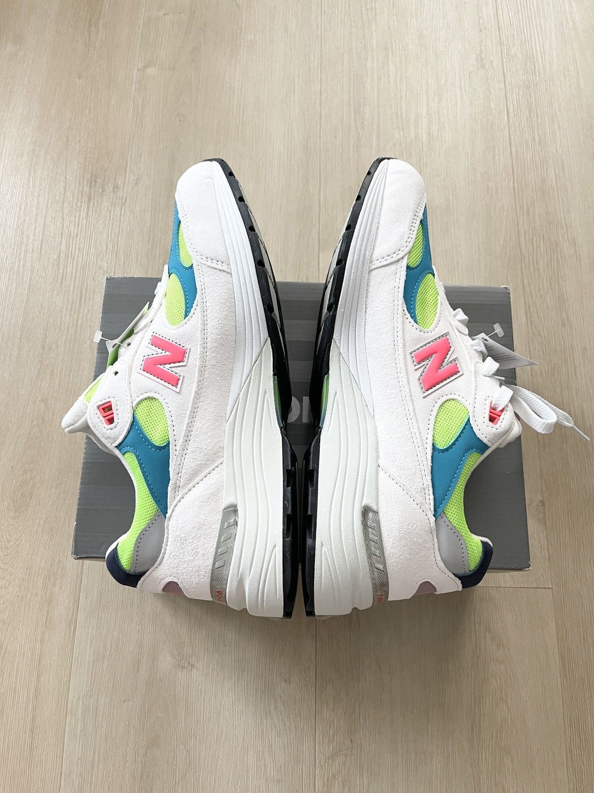 New Balance RARE! New Balance 992 Made in USA White Neon - Size 12 Size US 12 / EU 45 - 8 Thumbnail