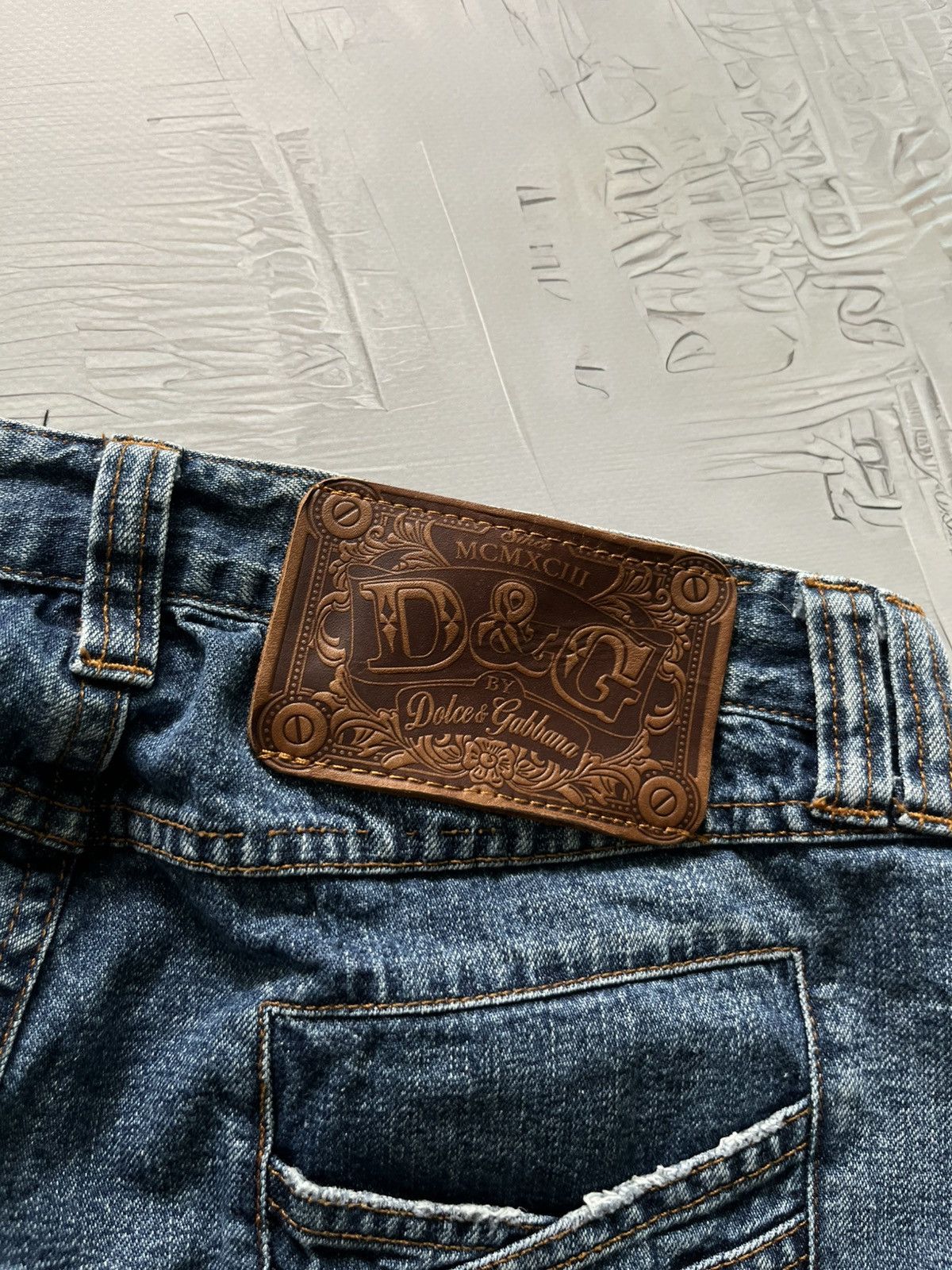 Dolce & Gabbana Dolce & Gabbana Vintage Denim Suit Jeans Luxury Blue Size 29" - 19 Thumbnail