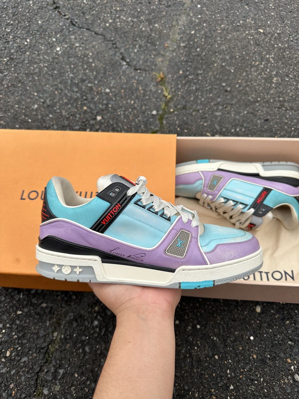 Louis Vuitton Louis Vuttion Trainer Purple/Blue Size US 8 / EU 41 - 1 Thumbnail