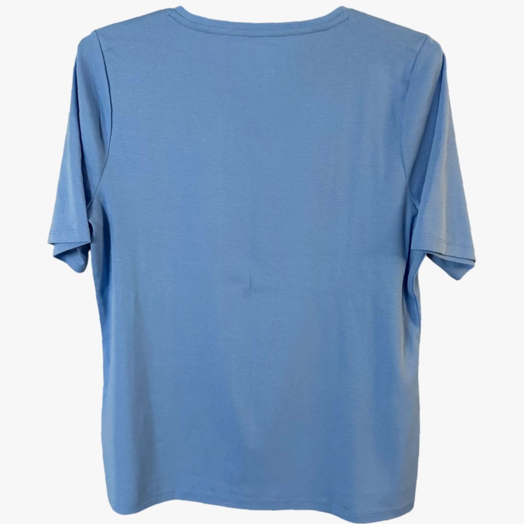 Talbots Talbots T-Shirt Short Sleeve V-Neck Blue 100% Pima Cotton Petite XL New Womens New with Tags Size XL / US 12-14 / IT 48-50 - 4 Thumbnail