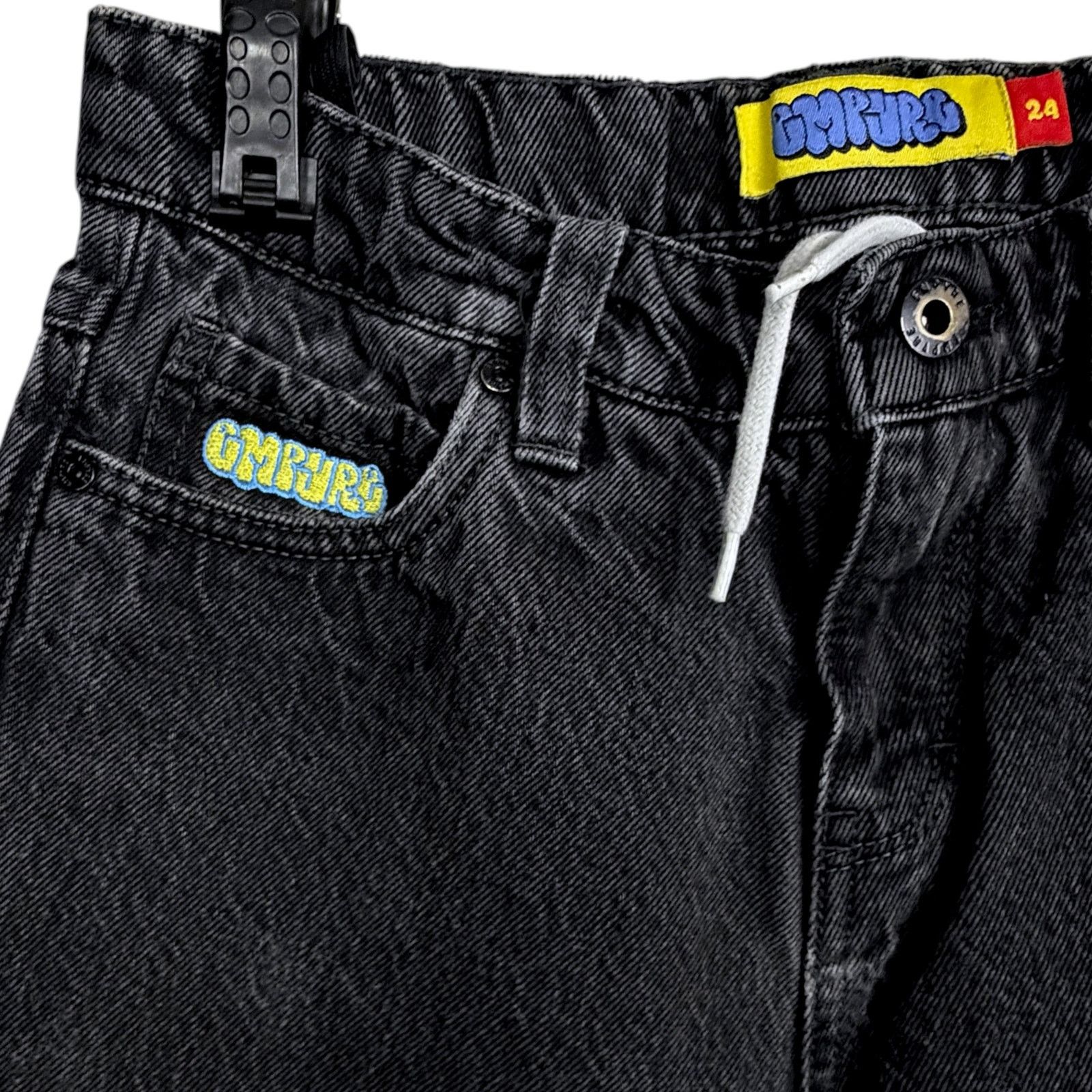 Empyre Empyre Black Wash Jeans Size 24x24 Baggy Y2K Style Custom Size 24" / US 00 / IT 34 - 3 Thumbnail