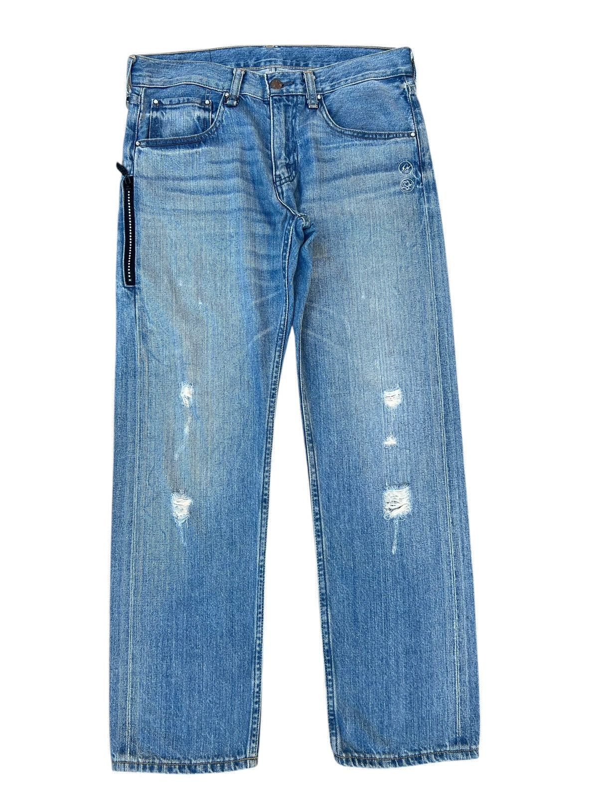 Fragment Design × Levi's × Swarovski 2001 Levi’s Fenom Fragment Design Swarovski Selvedge Jeans Size US 30 / EU 46 - 7 Thumbnail