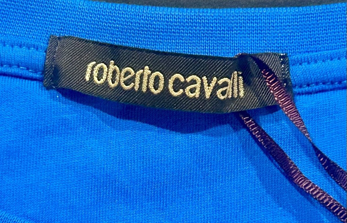 Roberto Cavalli Roberto Cavalli - Snake Logo Monogram Tee “Blue” Size XL Size US XL / EU 56 / 4 - 7 Thumbnail