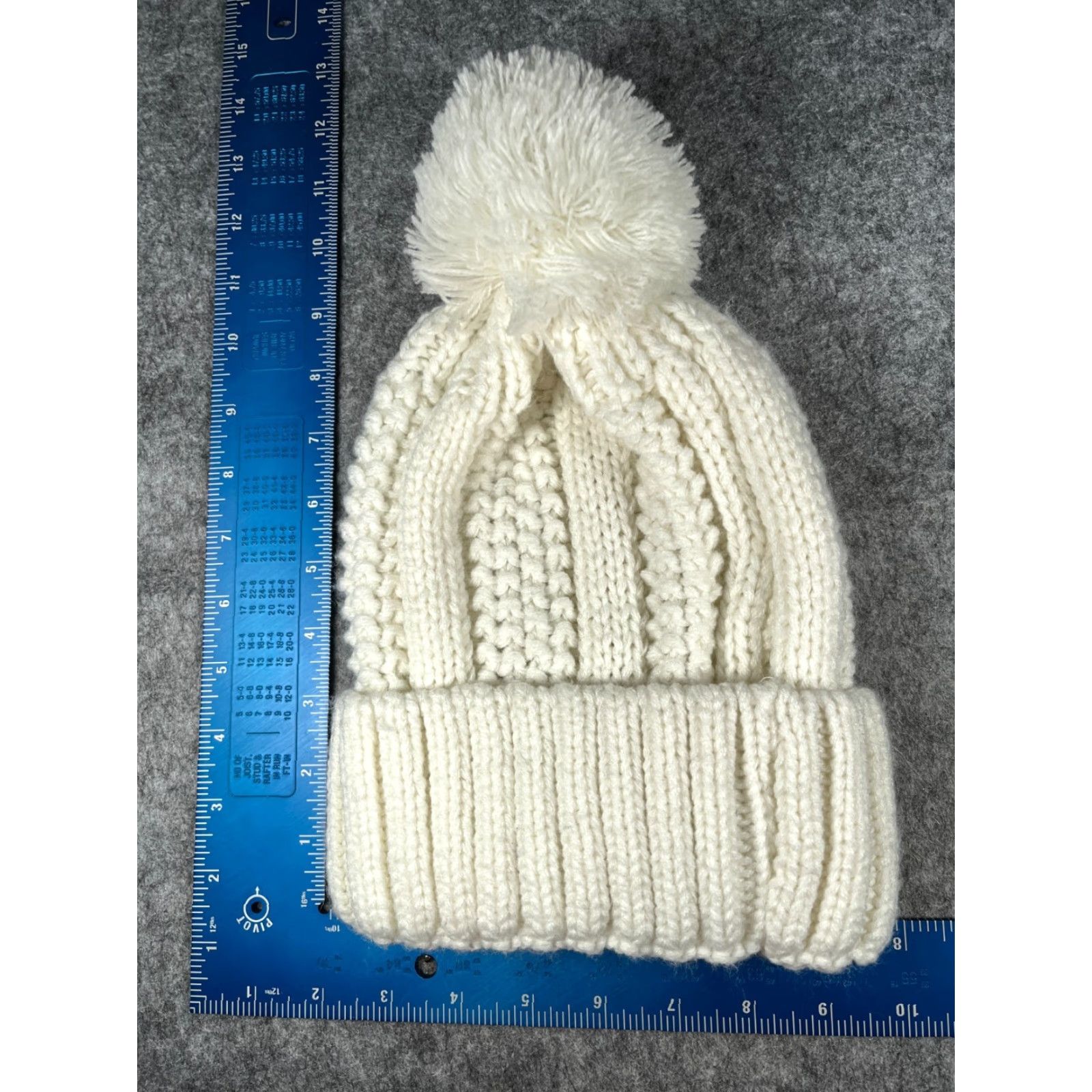 Vintage Unbranded Beanie One Size Adult White Knit 100% Acrylic Lhs International Toque Snow Pom Winter Fall Spring Summer Unisex Adults Hat/Cap Mens, Womens Size ONE SIZE - 5 Thumbnail