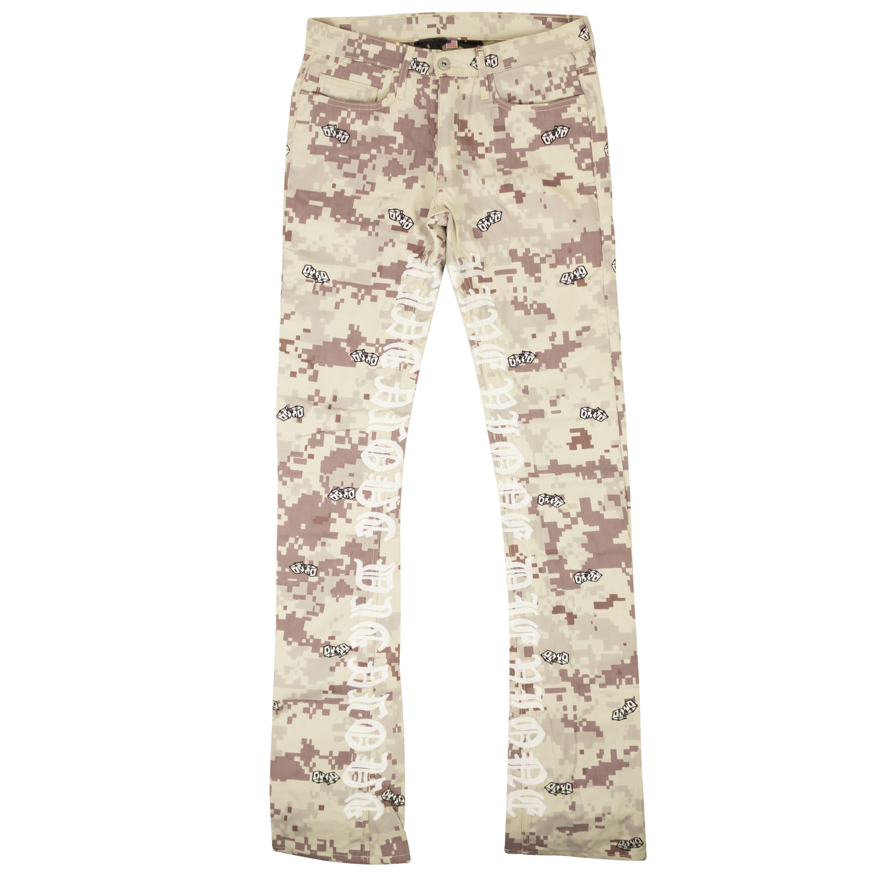 Image of Vlone Beige Digi Camo 5 Pocket Jeans Size Xxl, Men's