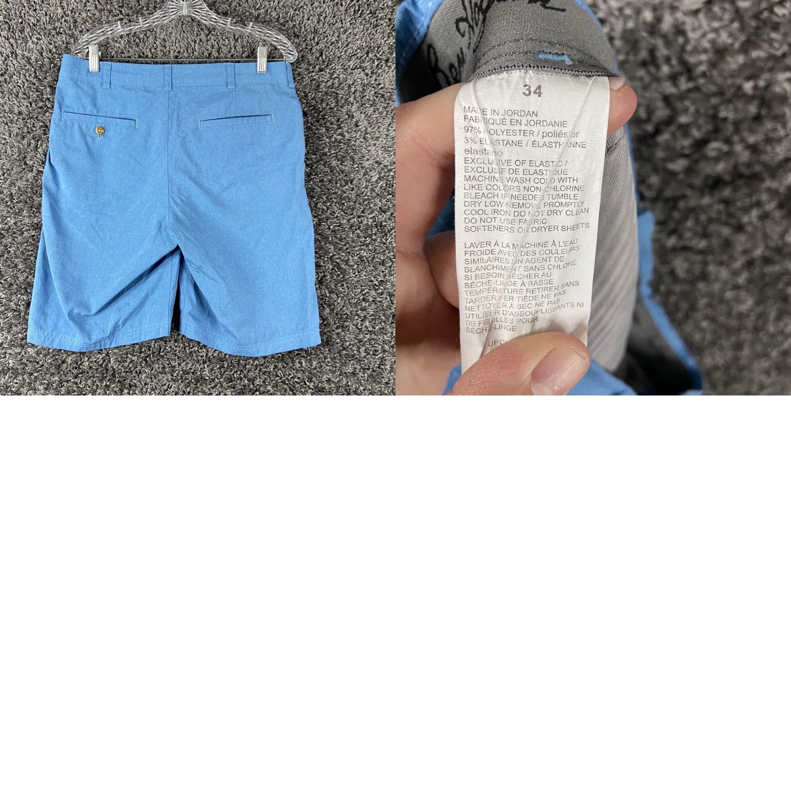 Hogan VINTAGE Ben Hogan Shorts Men 32 Blue Chino Regular Size 32 Blue Athletic Casual Mens Size US 32 / EU 48 - 8 Thumbnail