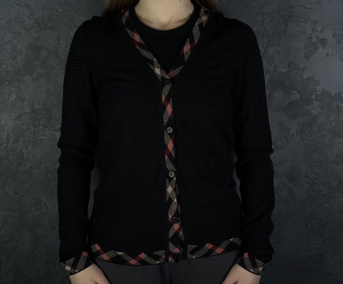 Burberry BURBERRY BRIT Black Viscose Silk Knit Cardigan Sweater SizeM Size M / US 6-8 / IT 42-44 - 2 Thumbnail