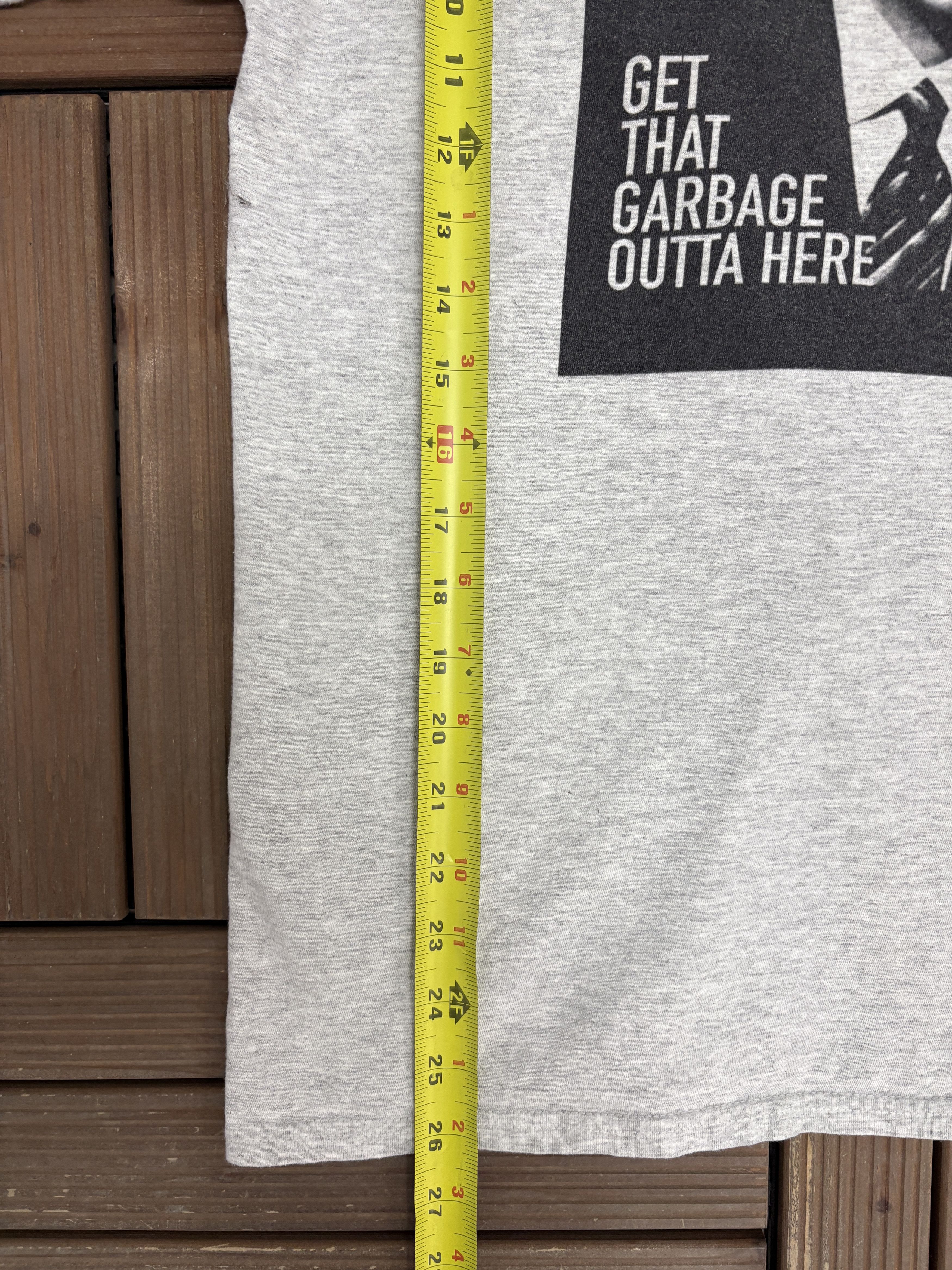 Vintage Jack Armstrong Get That Garbage Outta Here Vintage Grey Tee Size US L / EU 52-54 / 3 - 7 Thumbnail