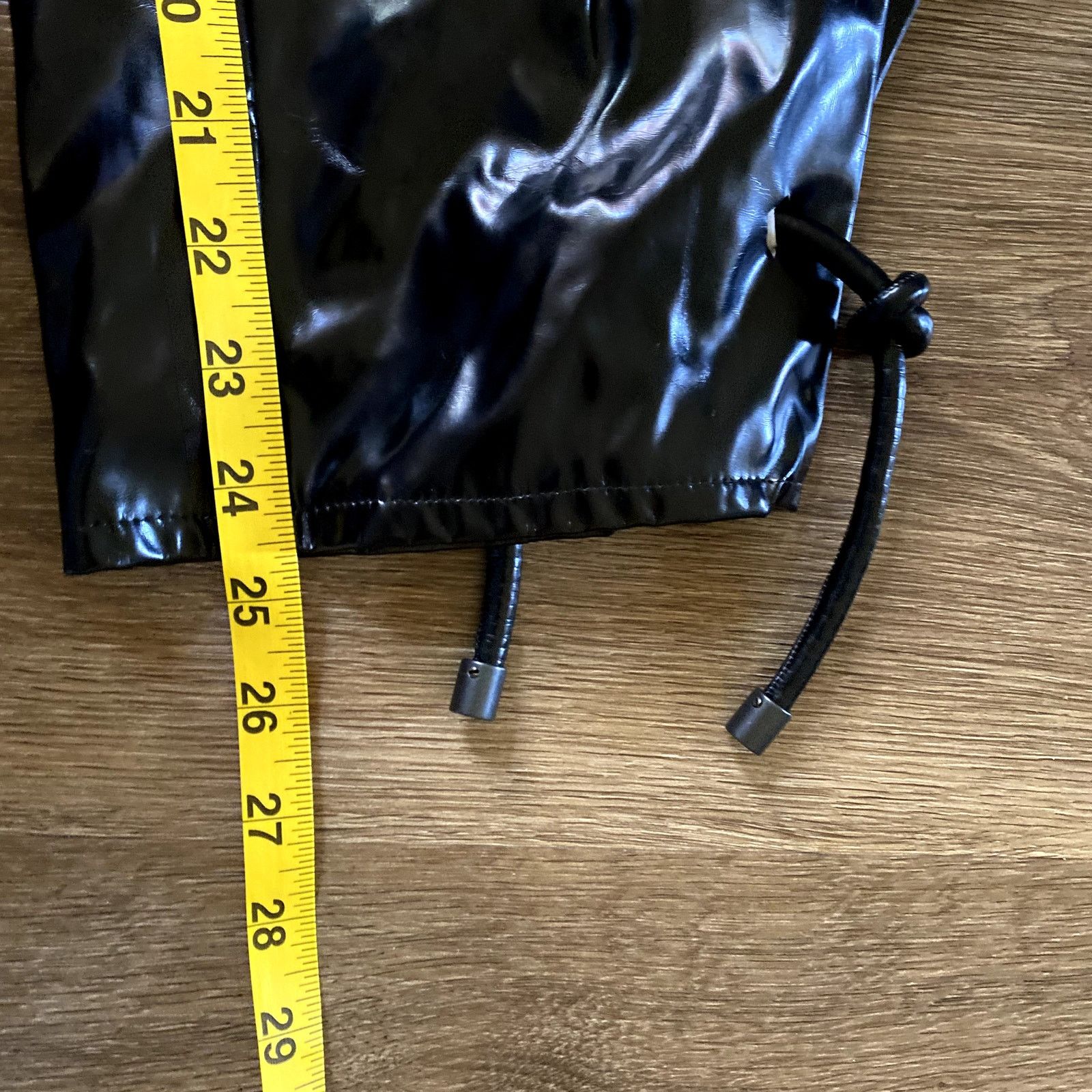 Kenzo Streetwear Black Pleather Kenzo Pants Size 23" - 4 Thumbnail