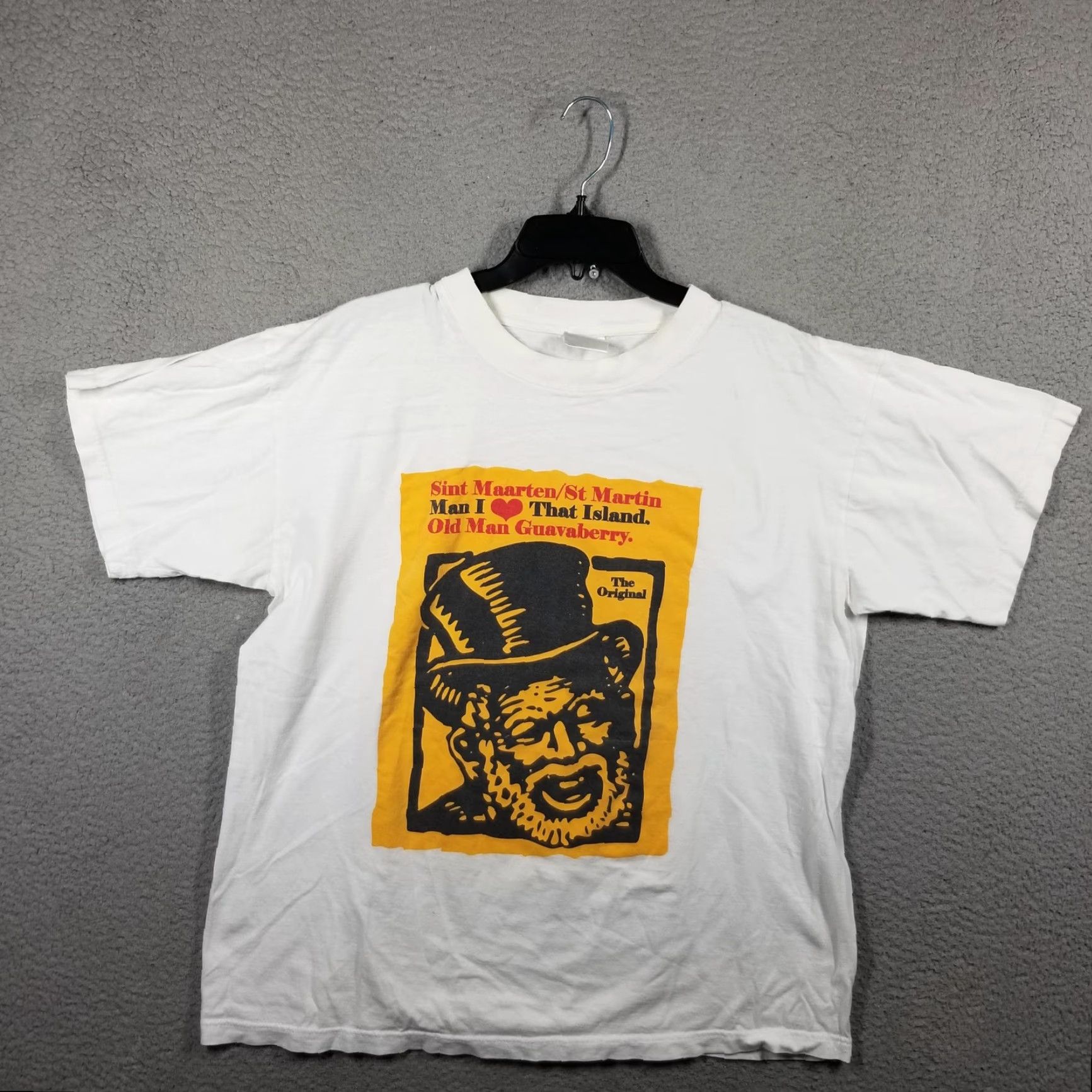 Vintage VINTAGE Old Man Guavaberry St Maarten Graphic Tee Mens Large White Tropical Shirt Size US L / EU 52-54 / 3 - 2 Thumbnail