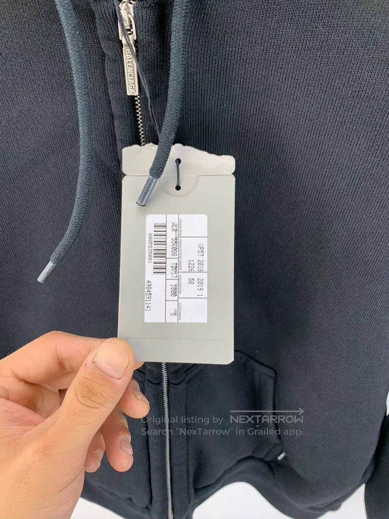 Balenciaga Balenciaga Letter Printed Hooded Zip-Up Long Sleeve Hoodie Size S / US 4 / IT 40 - 6 Thumbnail