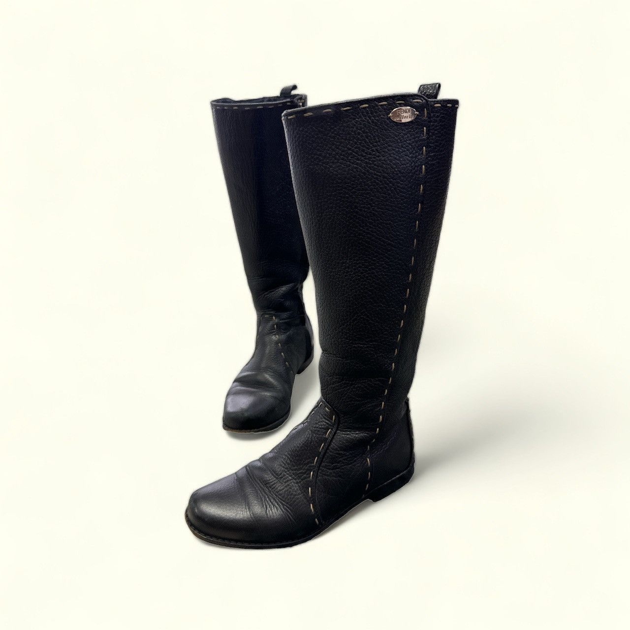 RoccoP FENDI SELLERIA LEATHER HIGH BOOTS Size US 5 / IT 35 - 1 Thumbnail