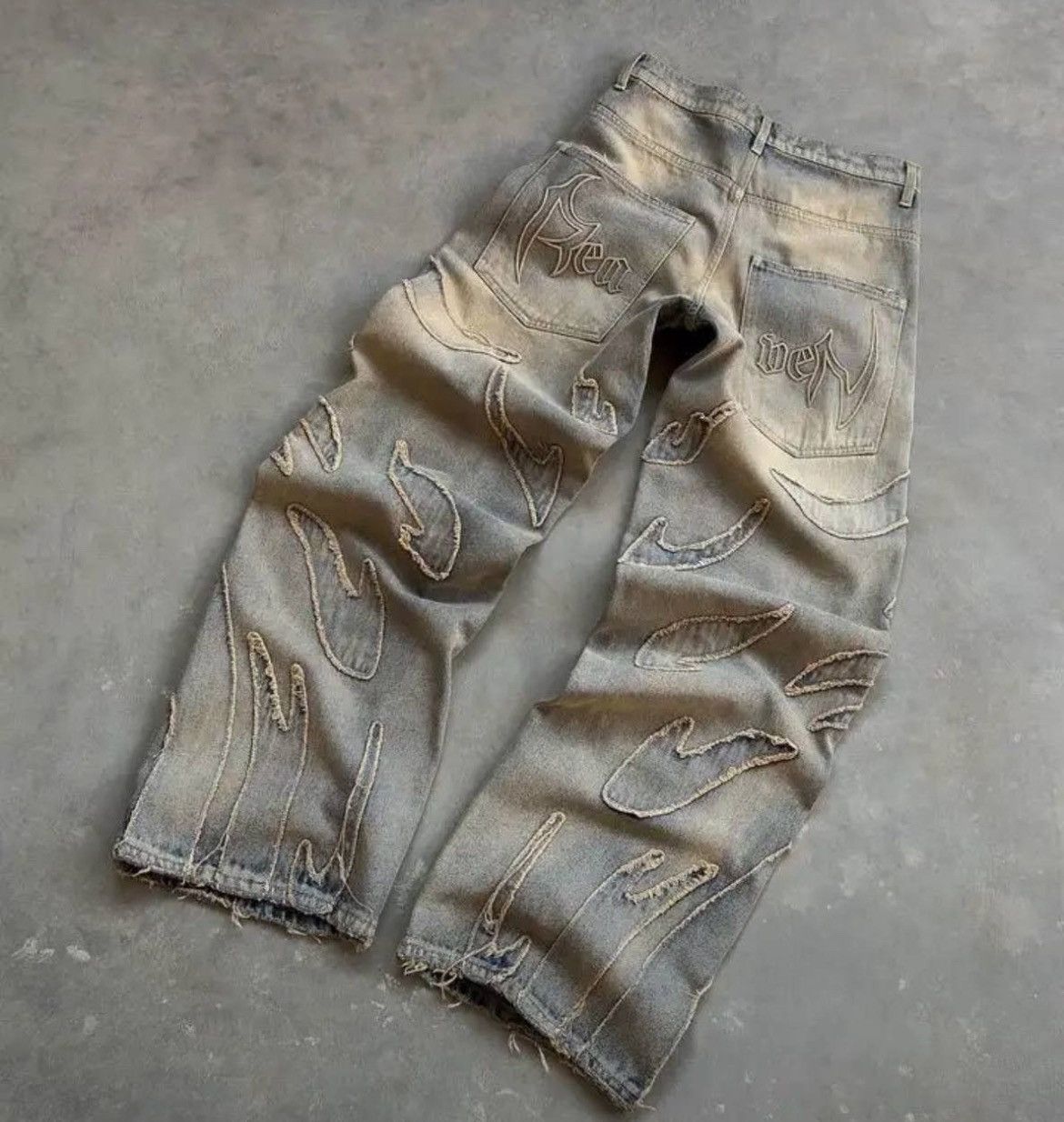 Japanese Brand × Vintage Punk straight y2k jeans Size US 34 / EU 50 - 2 Thumbnail