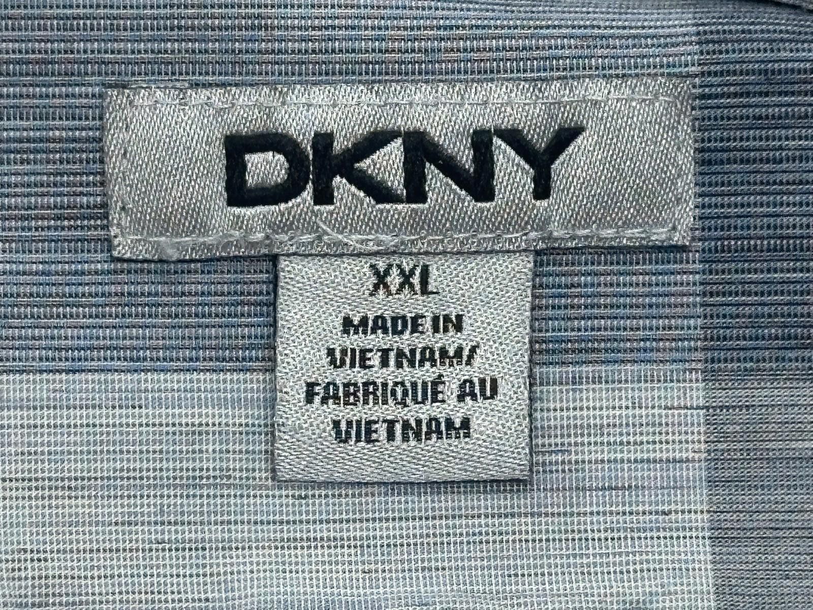 DKNY DKNY 100% Cotton Button Up Shirt Blue/Gray Mens 2XL Size US XXL / EU 58 / 5 - 5 Thumbnail