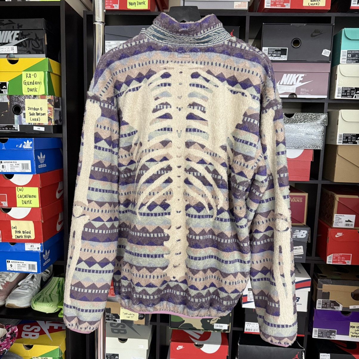 Kapital Kapital Ashland Stripe & Bone Fleece Zip Blouson Size US XL / EU 56 / 4 - 5 Thumbnail