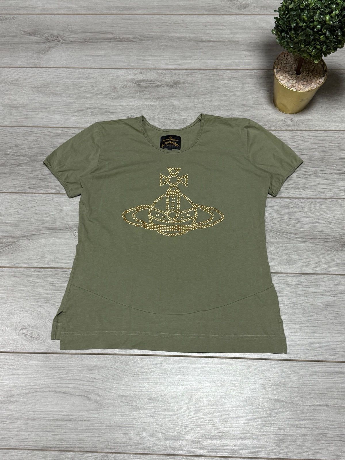Vivienne Westwood Vivienne Westwood big orb rhinestones tee shirt Size XL / US 12-14 / IT 48-50 - 1 Thumbnail