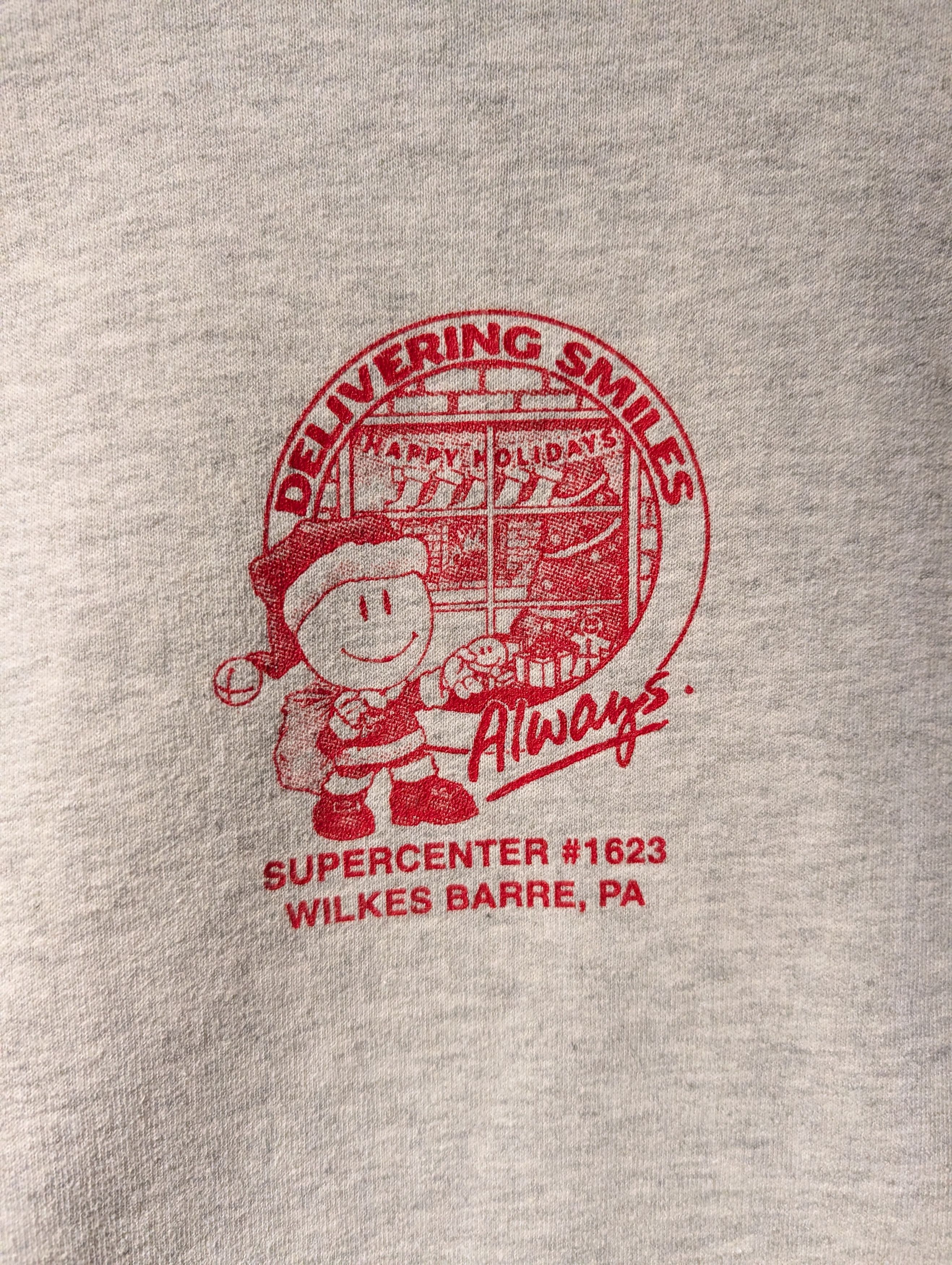 Walmart Vintage 90s Walmart Delivering Smiles Shopping Sweatshirt Size US L / EU 52-54 / 3 - 5 Thumbnail