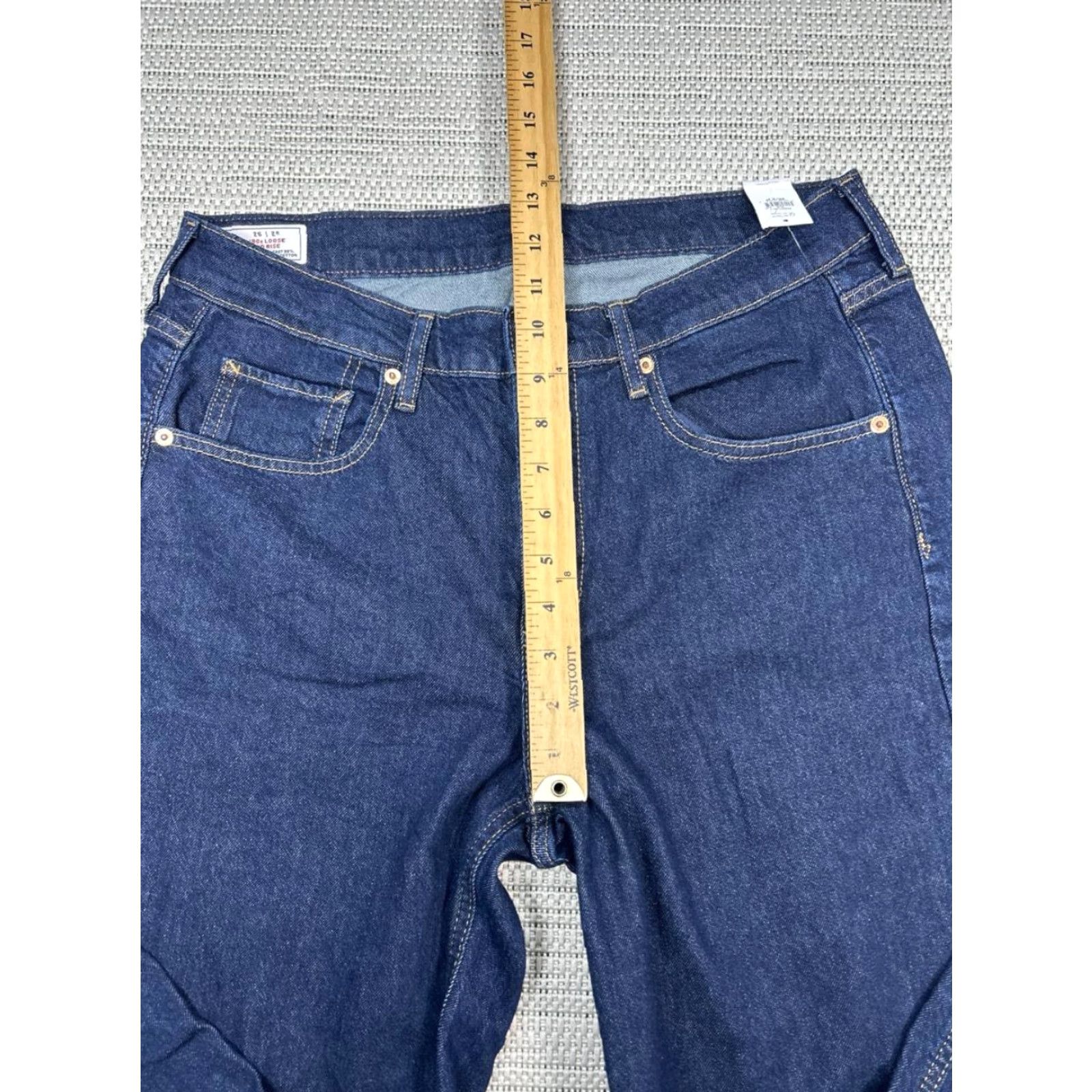 Gap Gap Jeans 90s Straight Womens 28 Blue Denim Cotton Stretch 32x29 5-Pocket Baggy Pockets N/A? Size 28" / US 6 / IT 42 - 5 Thumbnail