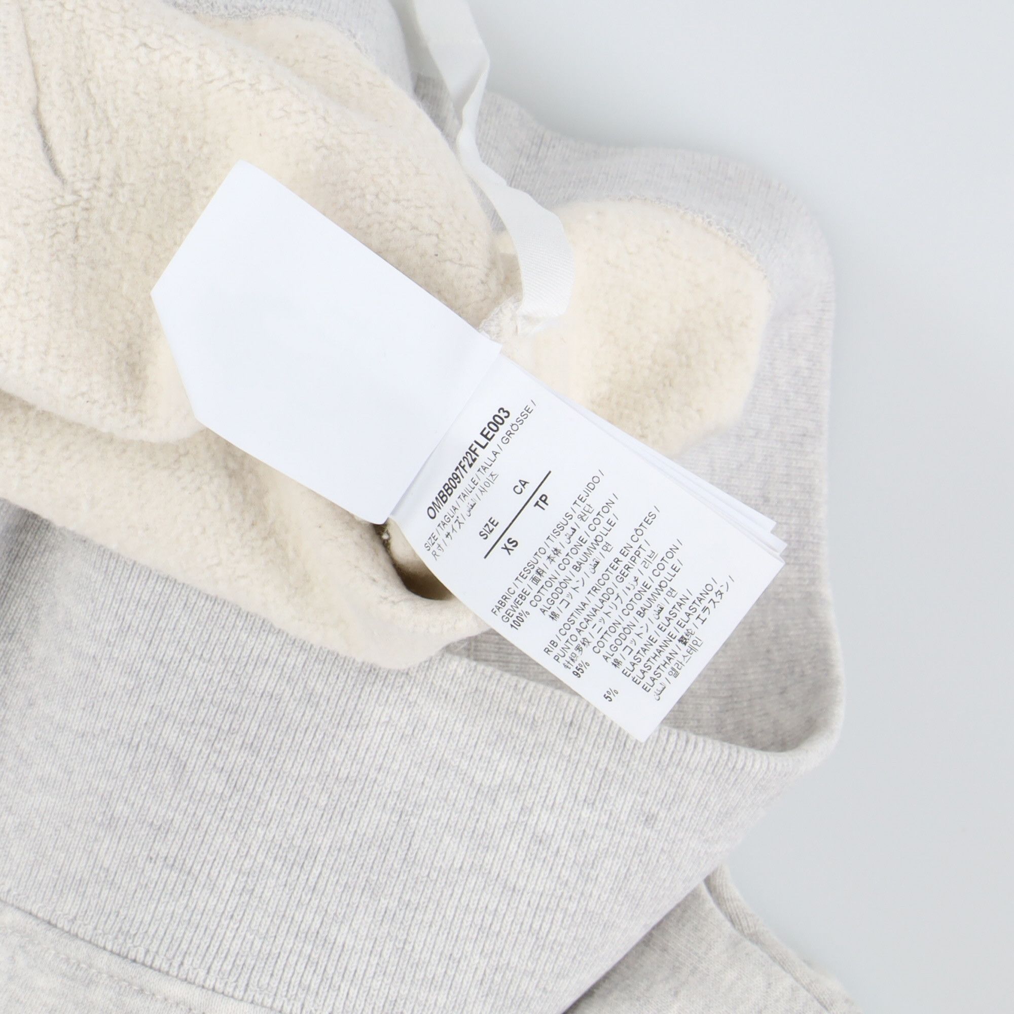 Off-White Grey Logo Rubber Diagonals Hoodie Size XS / US 0-2 / IT 36-38 - 8 Thumbnail