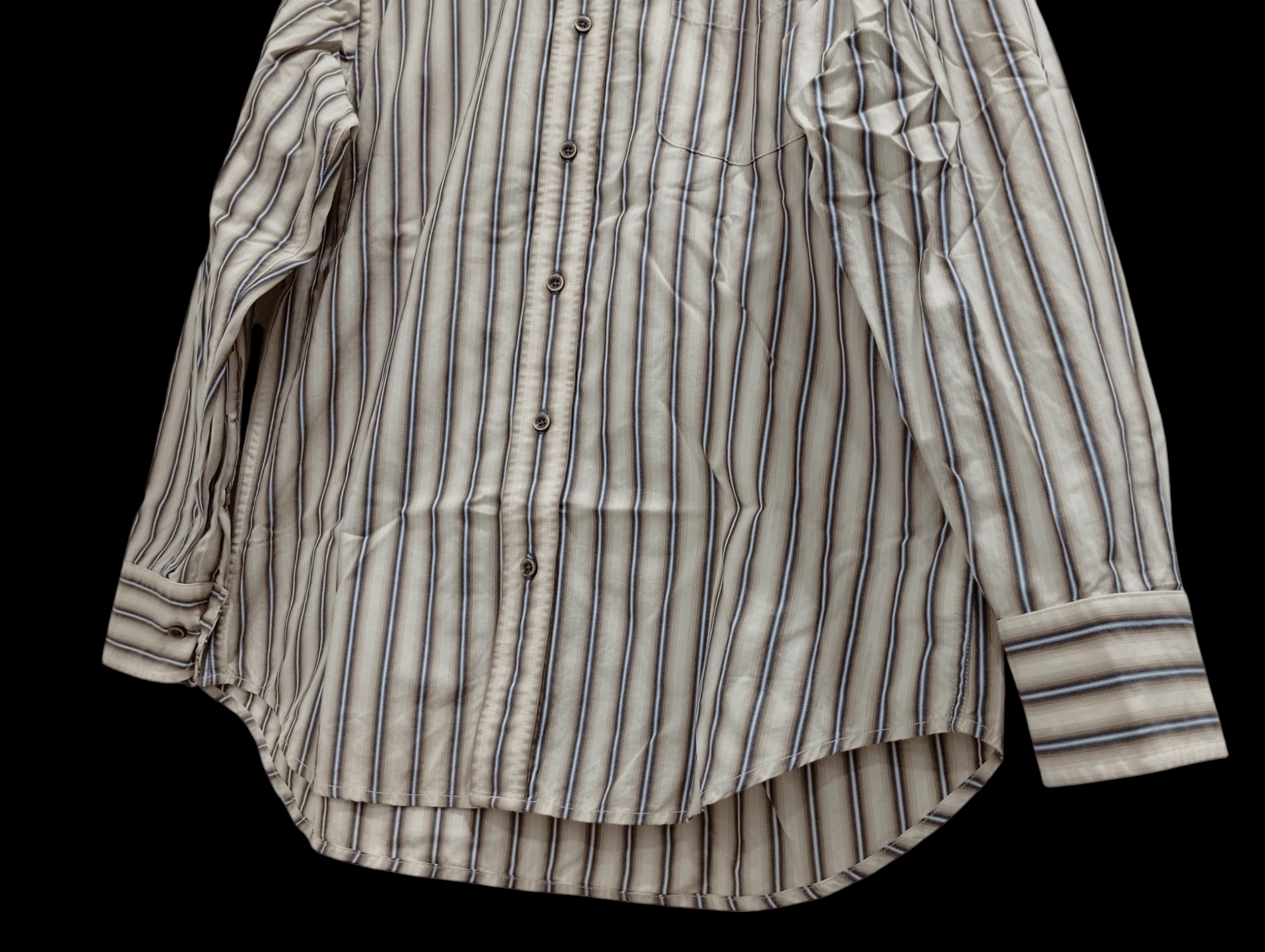 Japanese Brand × Vintage × Yoshiyuki Konishi 🔥🔥Vintage Ficce Stripe LS Shirt Size US M / EU 48-50 / 2 - 13 Thumbnail