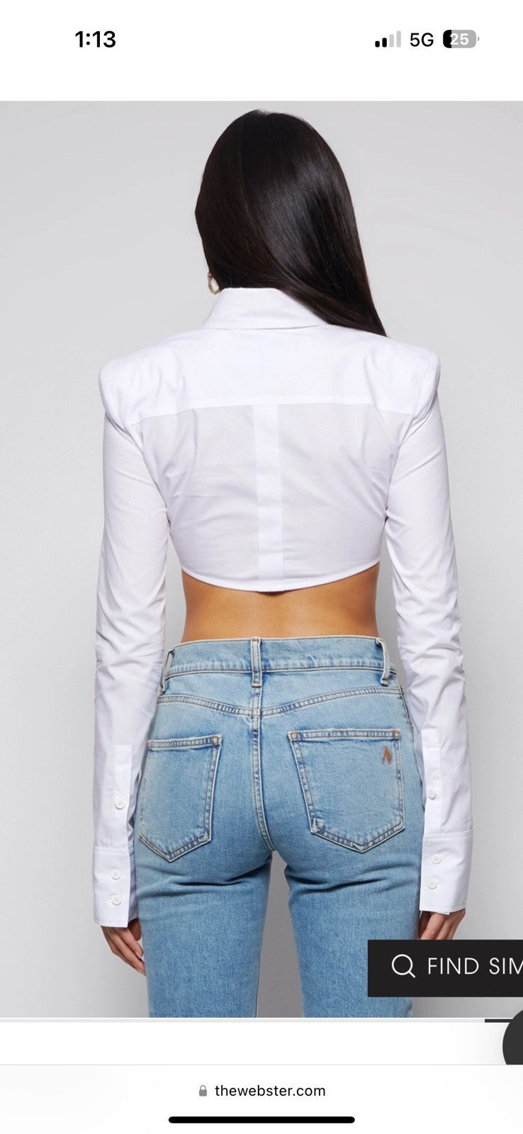 The Attico THE ATTICO CROPPED WHITE BUTTON UP Size XS / US 0-2 / IT 36-38 - 3 Thumbnail