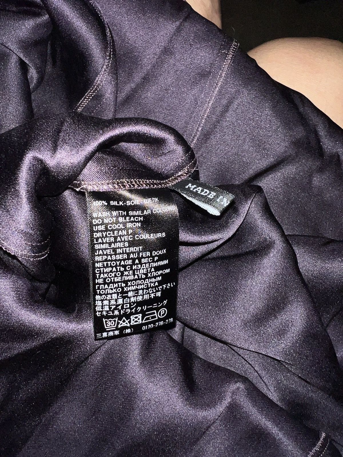 Haider Ackermann 100% SILK Blouse Shawl Shirt 36 Purple long sleeve Size XS / US 0-2 / IT 36-38 - 6 Thumbnail