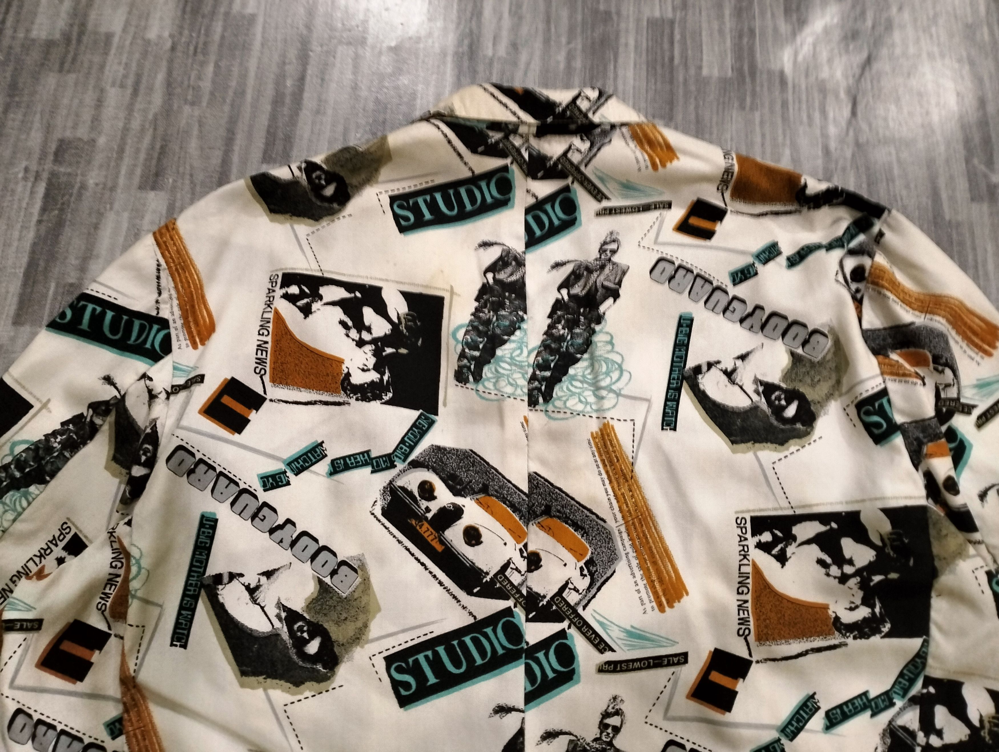 If Six Was Nine Japanese Brand Studio Bodyguard Full Print Blazer Jacket Size US L / EU 52-54 / 3 - 11 Thumbnail