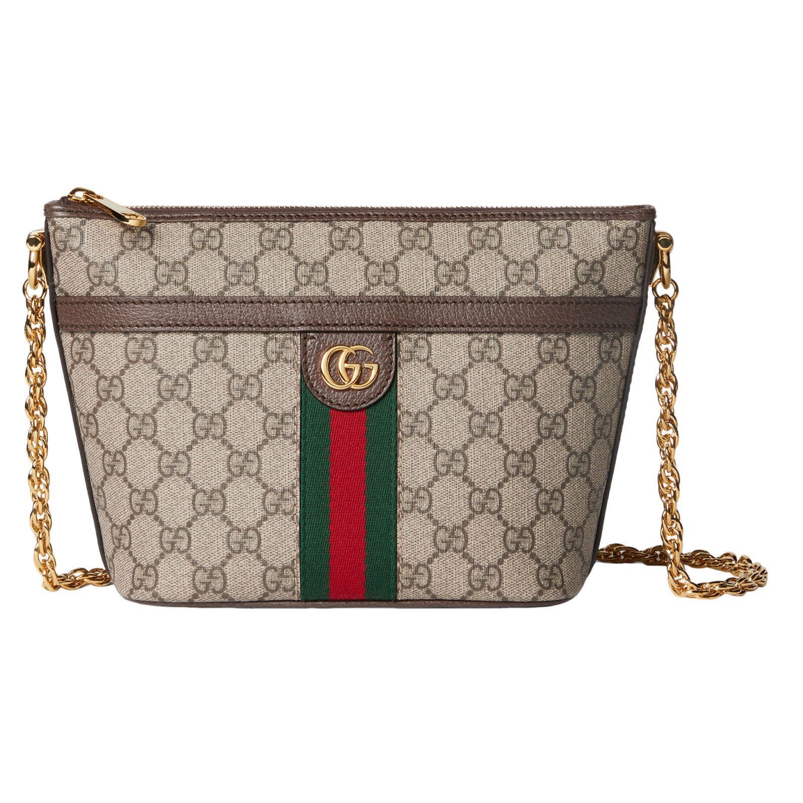 GUCCI Ophidia Mini Beige And White GG Canvas Shoulder Bag Ne