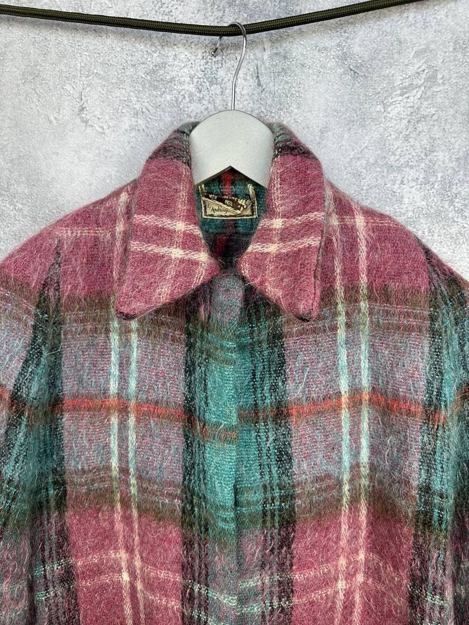 Designer Andrew Stewart 80s Mohair Wool Tartan Sleeveless Coat+Hat Size L / US 10 / IT 46 - 4 Thumbnail