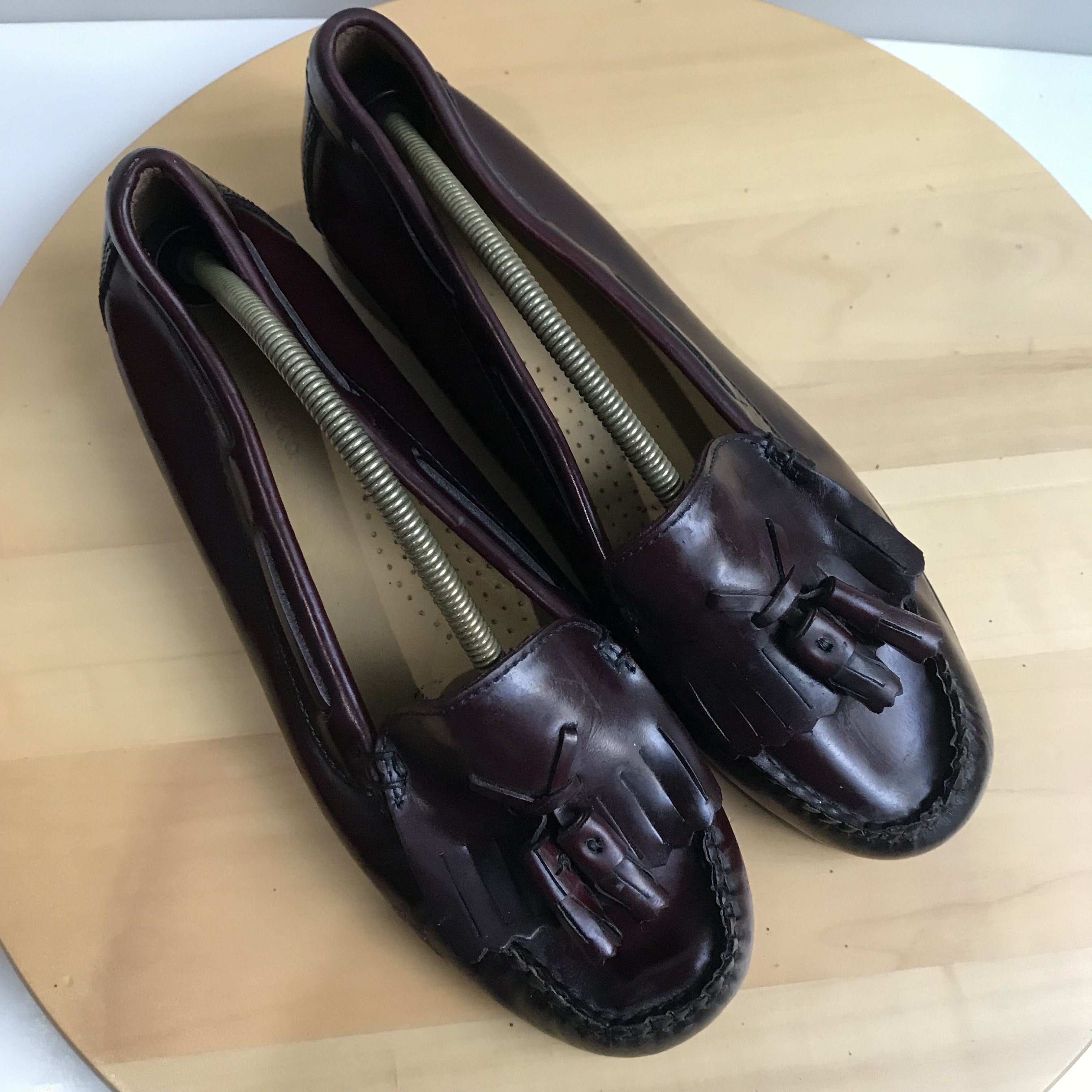 Bass × G.H. Bass & Co. × Vintage Vintage Bass Weejuns Penny Loafer Tassle Red Wine oxblood Size US 6.5 / EU 39-40 - 13 Thumbnail