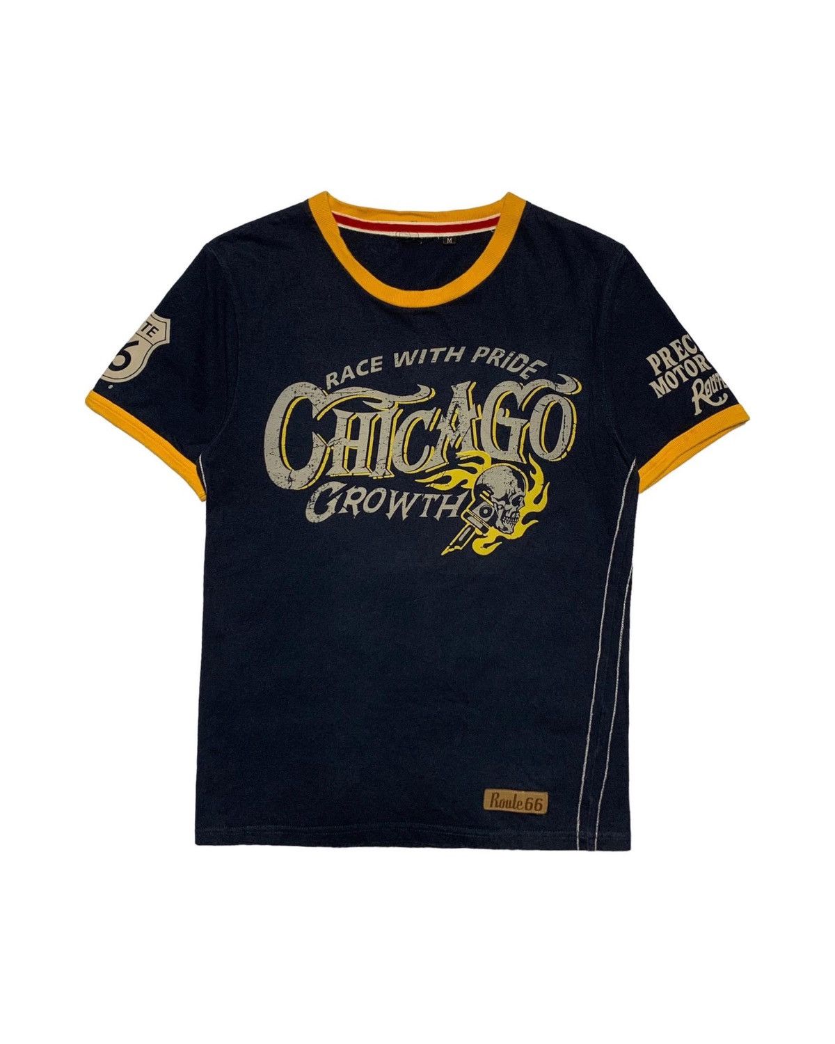 Japanese Brand 2000S ROUTE66 CHICAGO GROWTH RINGER TEE Size US M / EU 48-50 / 2 - 1 Thumbnail