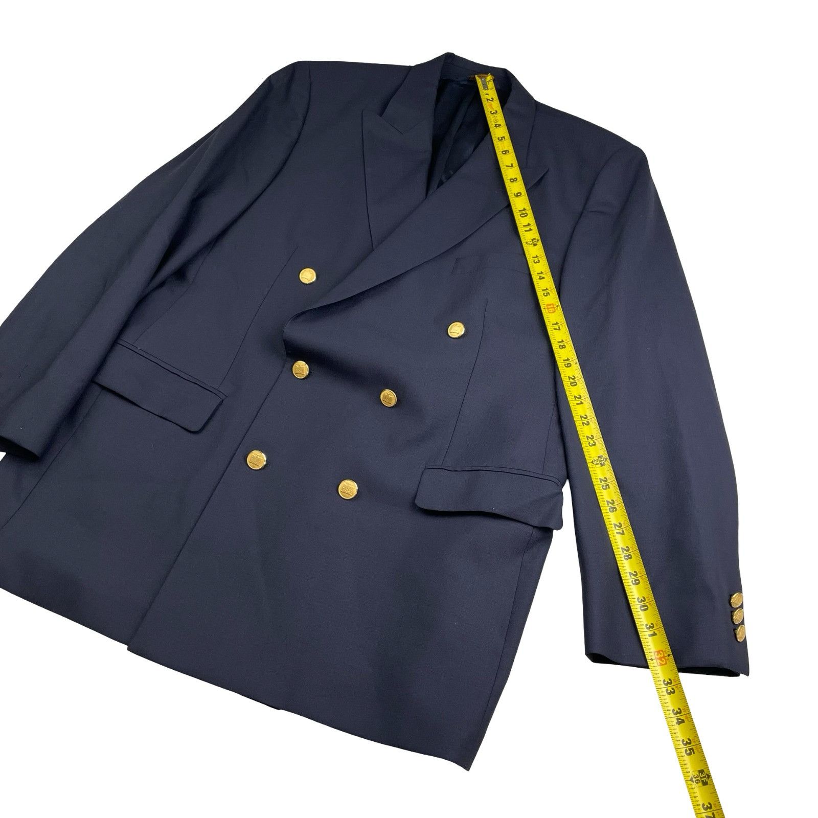 Brooks Brothers Brooks Brothers Men’s Brooksease Gold Buttons Double Breaste Size 44L - 10 Thumbnail