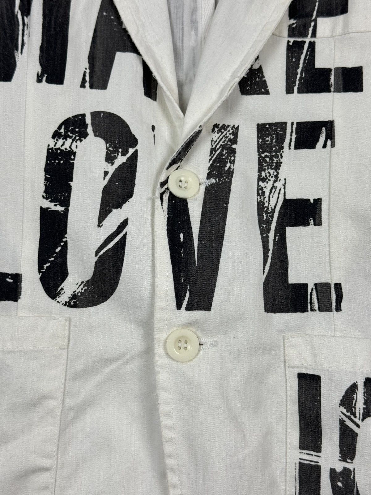 Iceberg Iceberg “Choose Iceberg Make Love” White Blazer Jacket Size US M / EU 48-50 / 2 - 9 Thumbnail