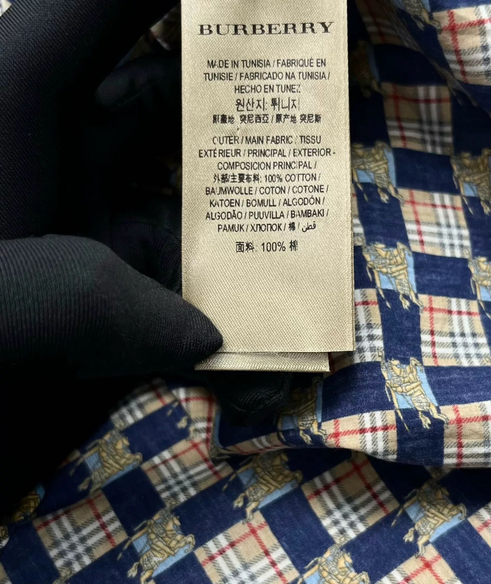 Burberry Burberry Beige Check Knight Print Shirt Size US XL / EU 56 / 4 - 3 Thumbnail