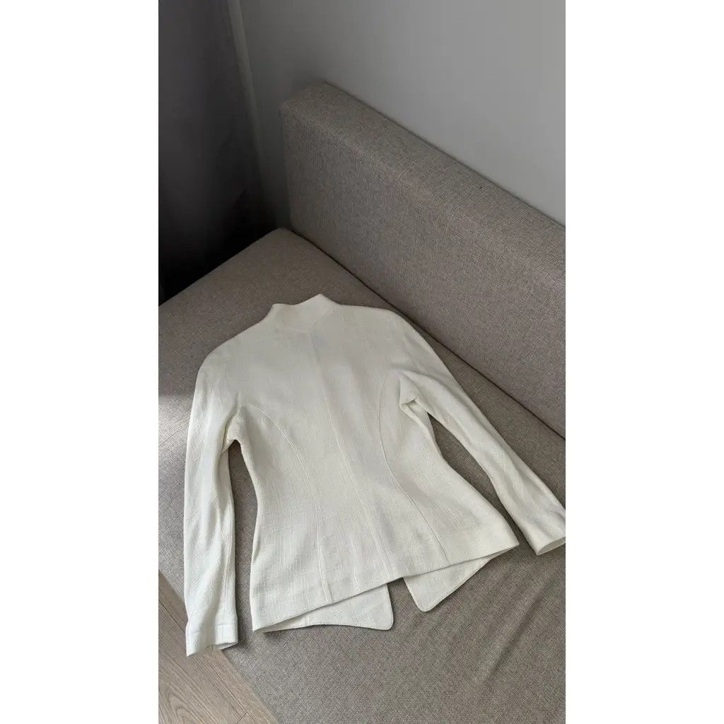 Thierry Mugler Thierry Mugler Paris Sculpted Avant-Garde Blazer White FR 38 Size S / US 4 / IT 40 - 9 Thumbnail
