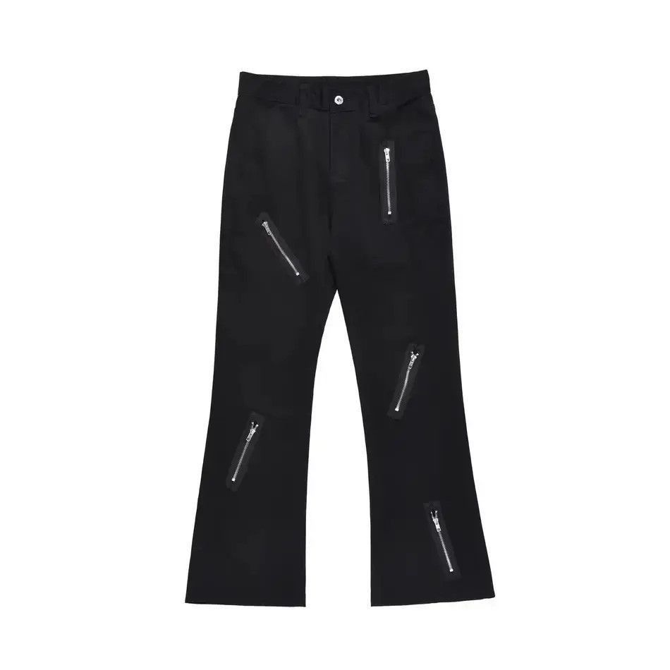 Japanese Brand Loose zippered micro flared versatile jeans Size US 32 / EU 48 - 4 Thumbnail