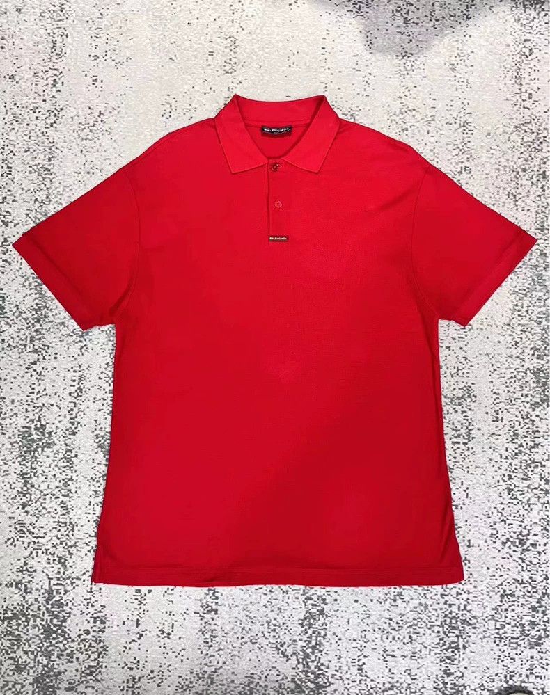 Balenciaga Balenciaga European Printed Short Sleeve Polo Shirt Size US S / EU 44-46 / 1 - 2 Thumbnail