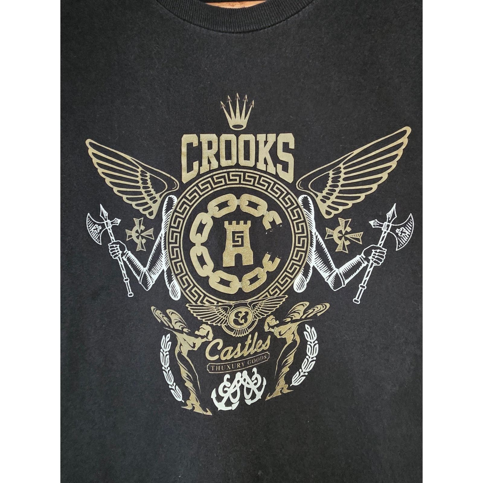 Other Crooks & Castle Shirt Mens L Urban Streetwear Black Y2K Tee Size US L / EU 52-54 / 3 - 2 Thumbnail