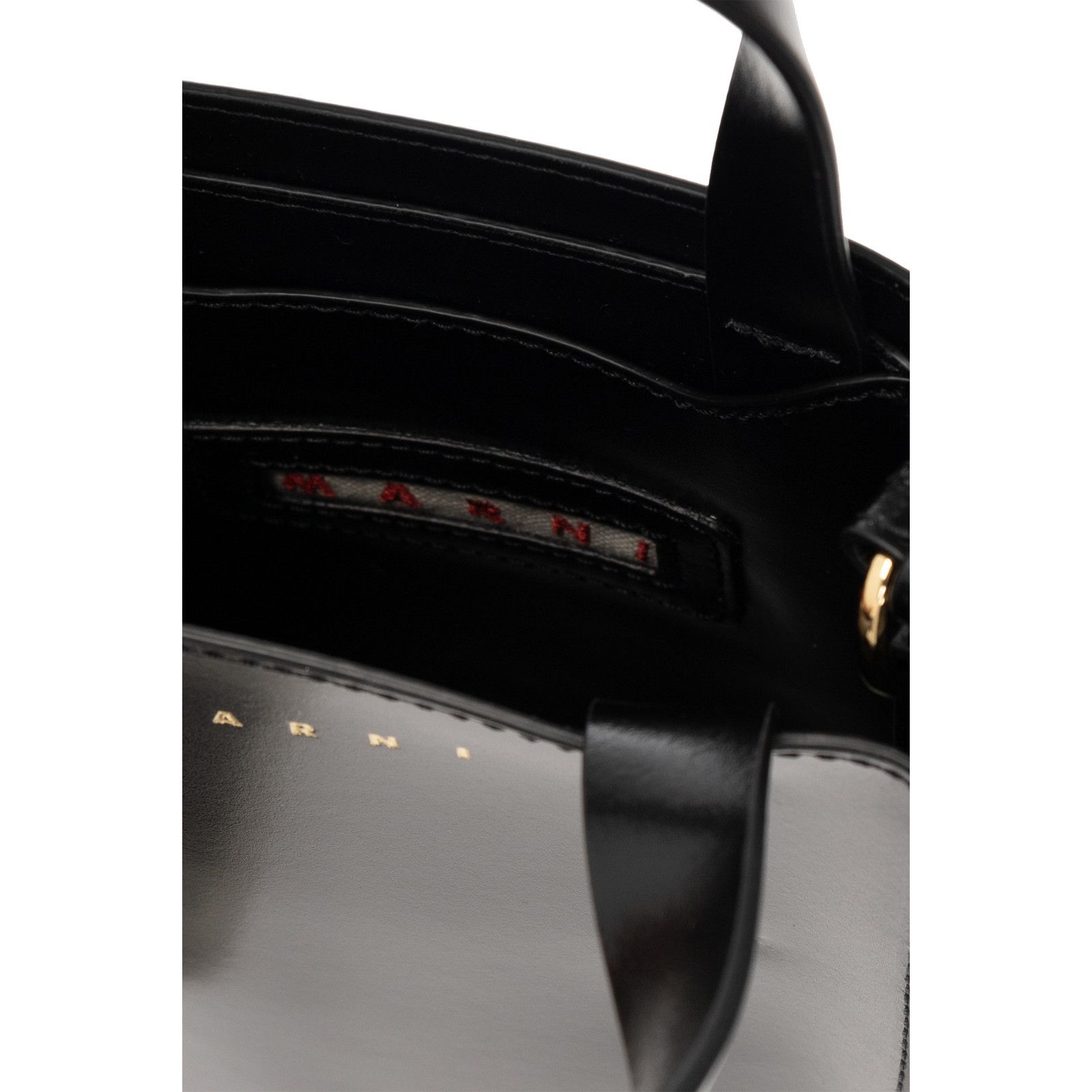 Marni MARNI Museo Black Leather Top Handle Bag New & Authentic Size ONE SIZE - 4 Thumbnail