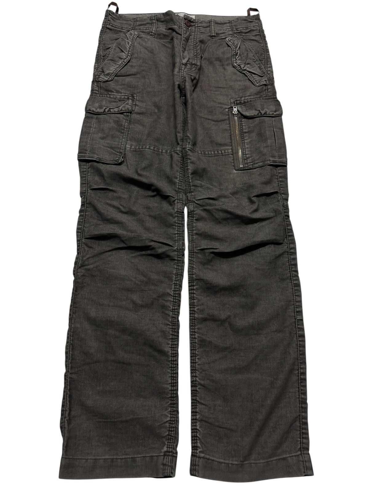 VINTAGE 90s BACK NUMBER CORDUROI CARGO BROWN TRAVIS RARE