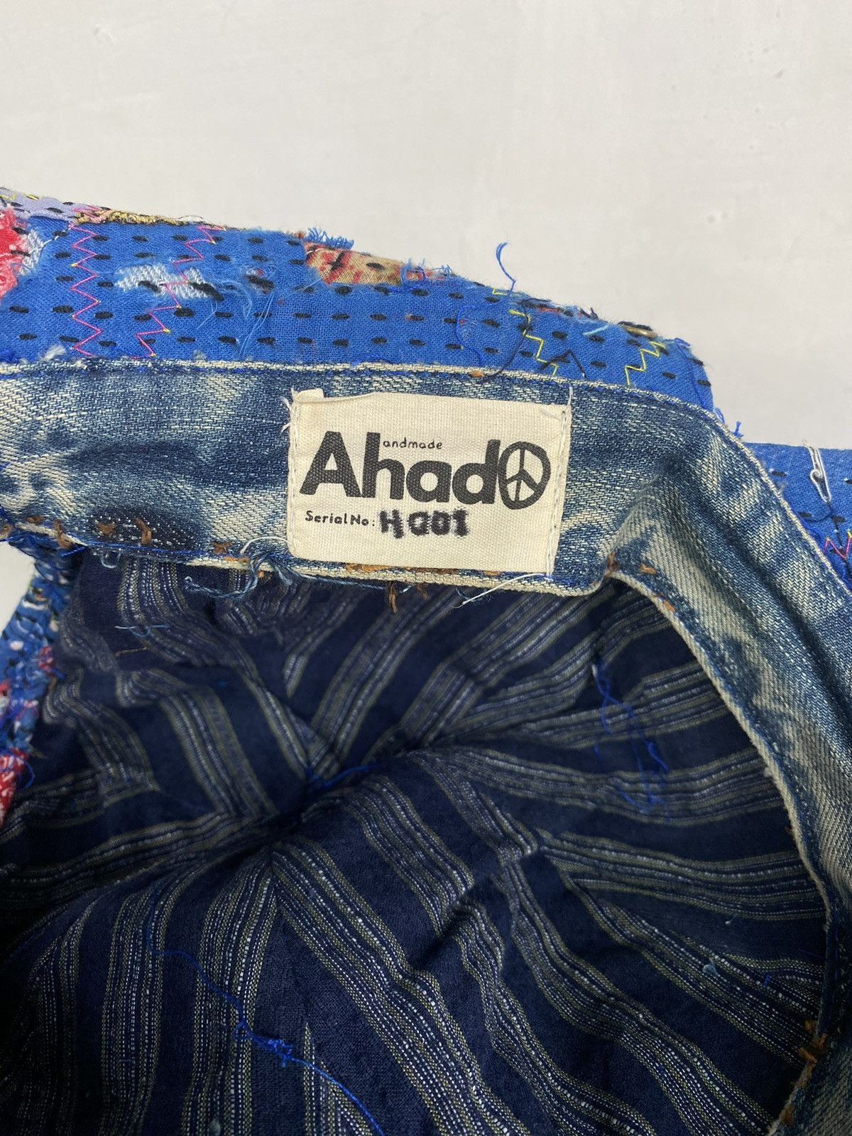 Handmade Custom Made Distressed Paisley Boro patchwork hats by Ahado Size ONE SIZE - 15 Thumbnail