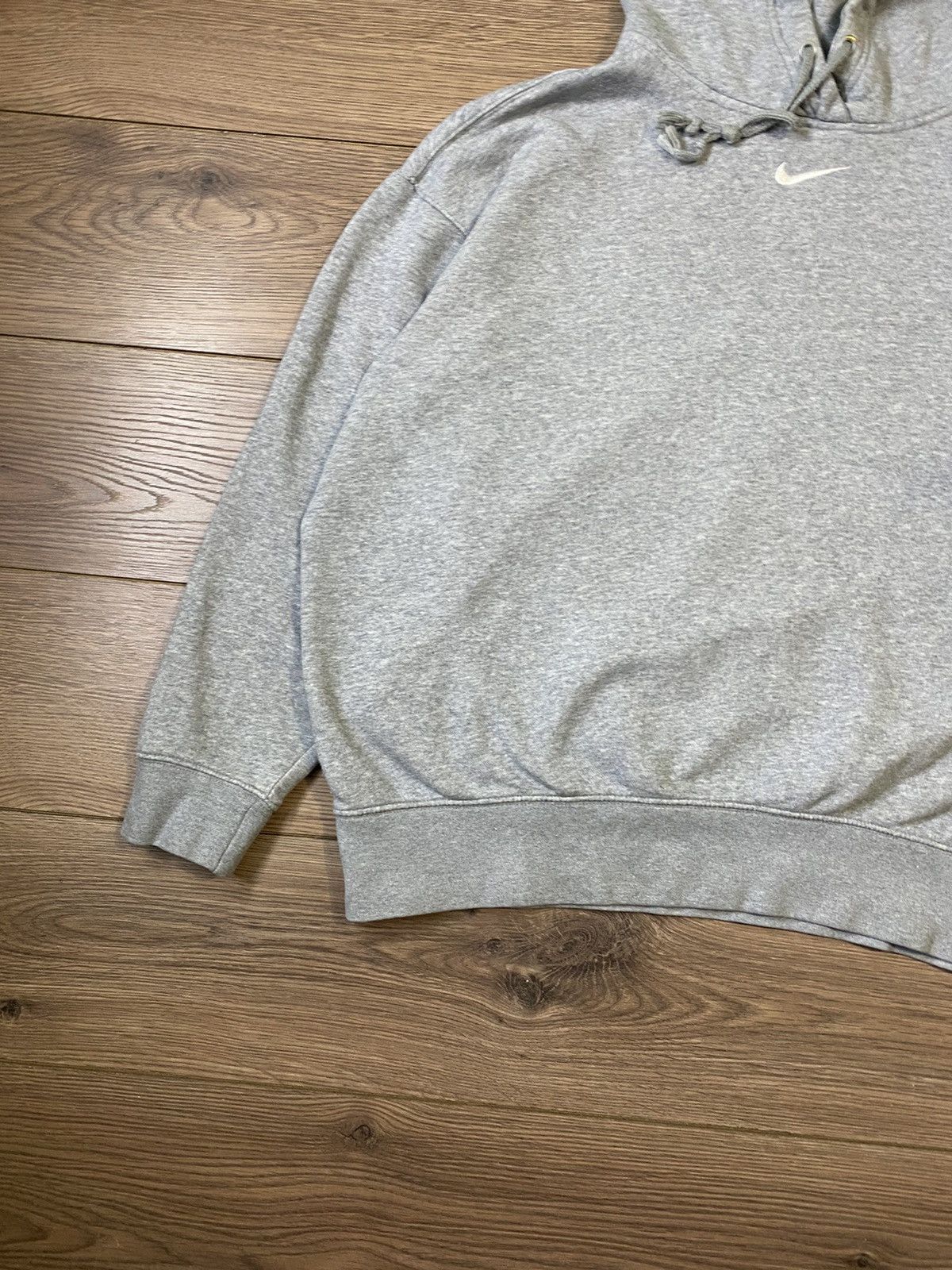Nike × Vintage Vintage Nike Centre Swoosh Oversized Grey Hoodie Size M Size M / US 6-8 / IT 42-44 - 5 Thumbnail