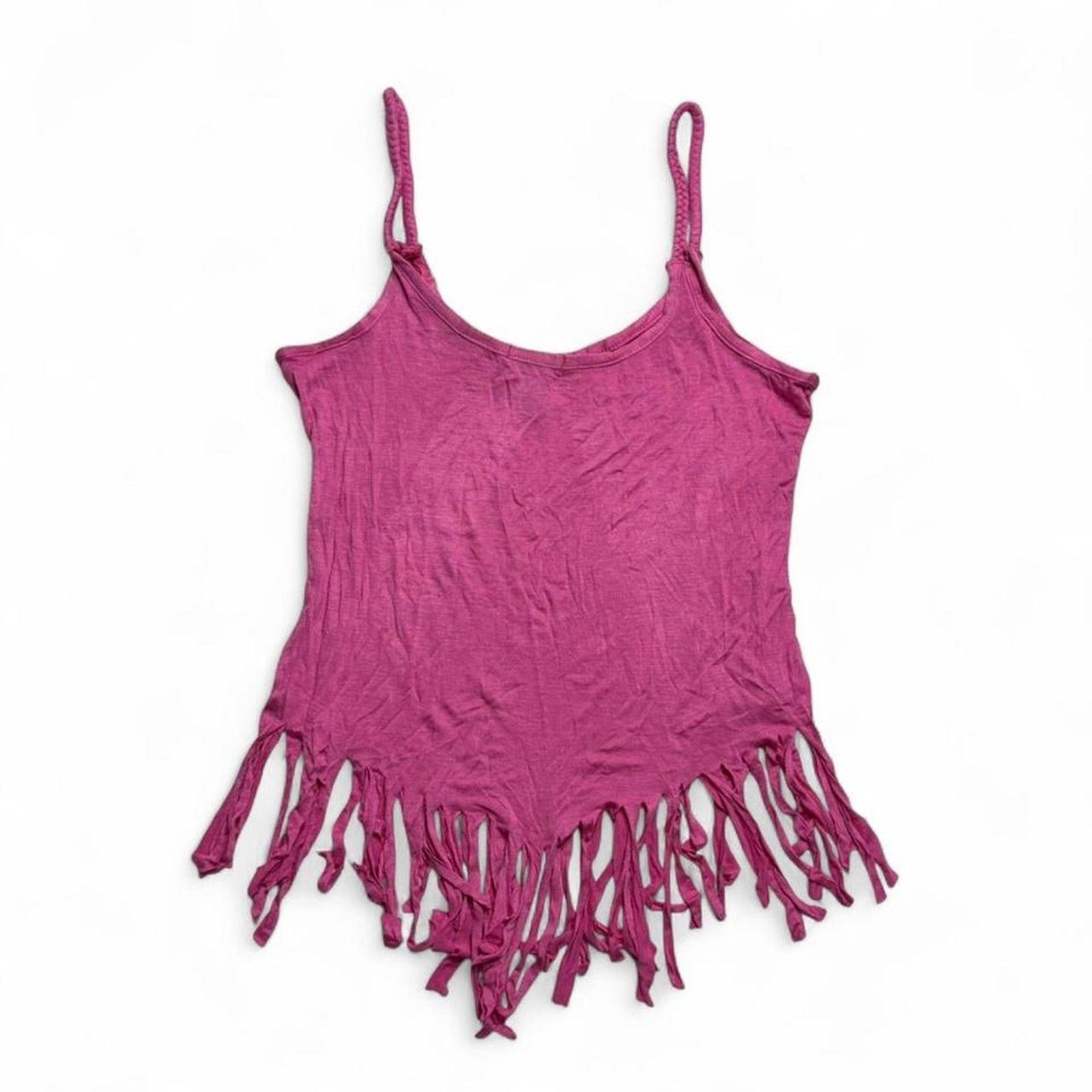 Other Pink Fringe Y2K Boho Summer Tank Top Love By Chelsey size M Size M / US 6-8 / IT 42-44 - 6 Thumbnail