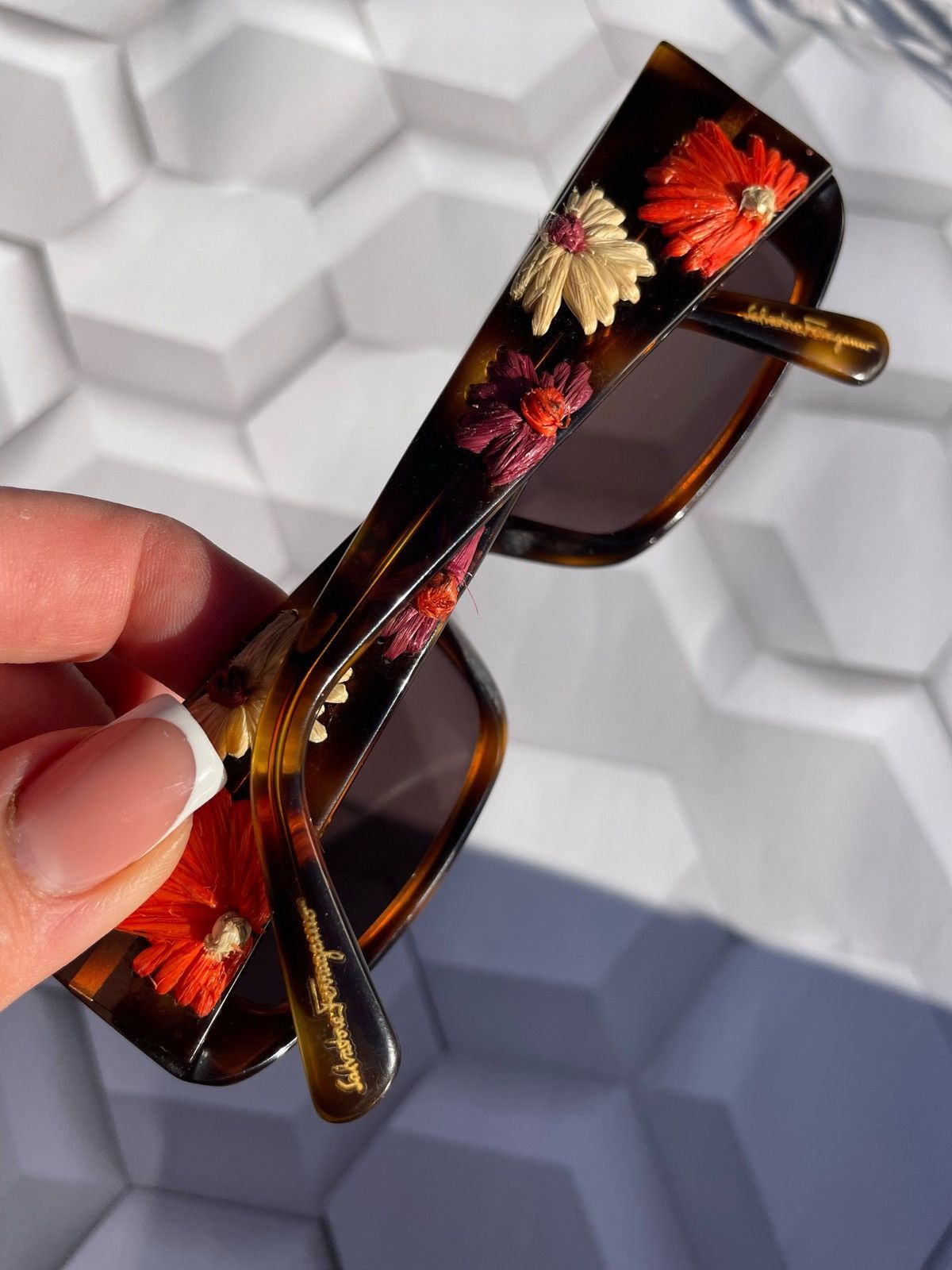Salvatore Ferragamo Salvatore Ferragamo vintage hand made sunglasses Size ONE SIZE - 7 Thumbnail