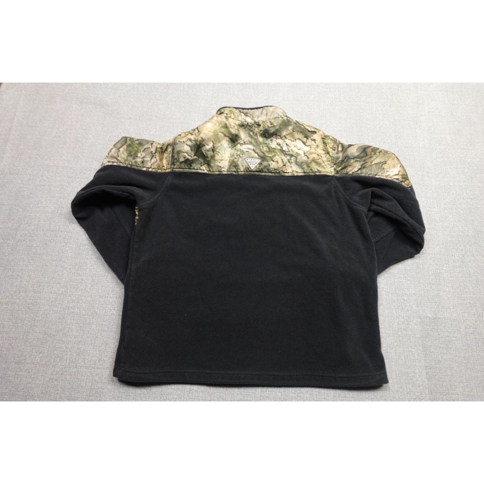 Vintage Columbia PFG Camo Fleece Mens XL Black Mossy Oak Quarter Zip Pullover Jacket Size US XL / EU 56 / 4 - 6 Thumbnail
