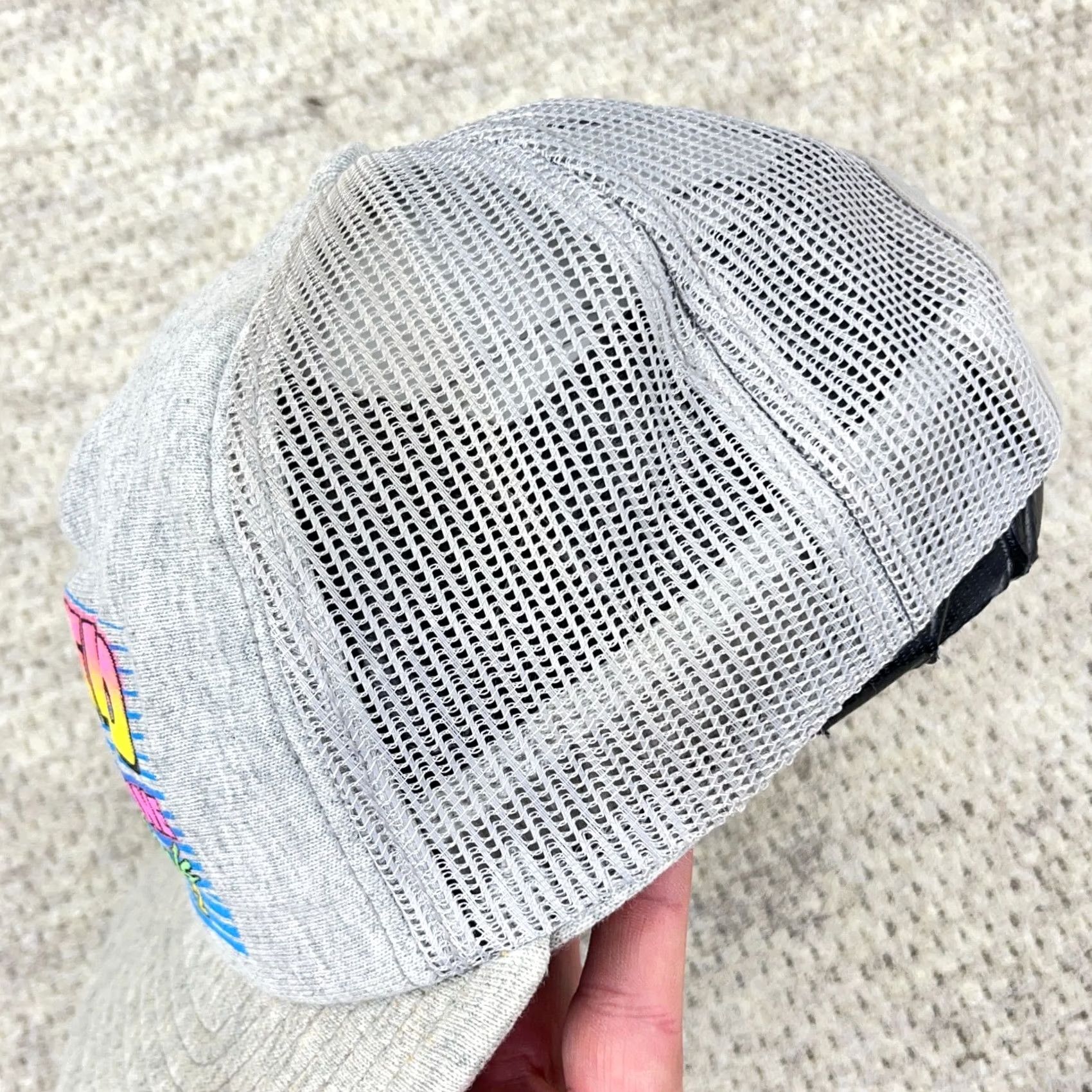 Vintage VINTAGE Screen Stars Trucker Hat Cap Hot Rod Drag Racing 90s Gray Mens Size ONE SIZE - 4 Thumbnail